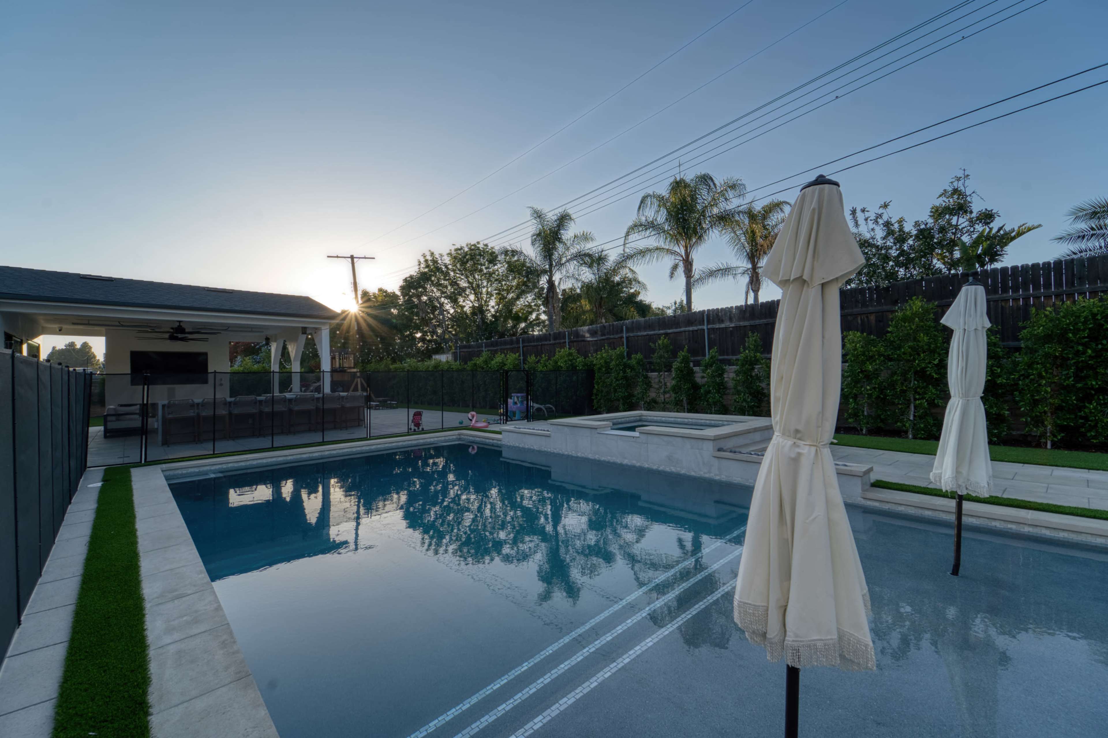 Modern Large Private Backyard with Pool and Spa for Events Image in Northridge, Northridge, CA