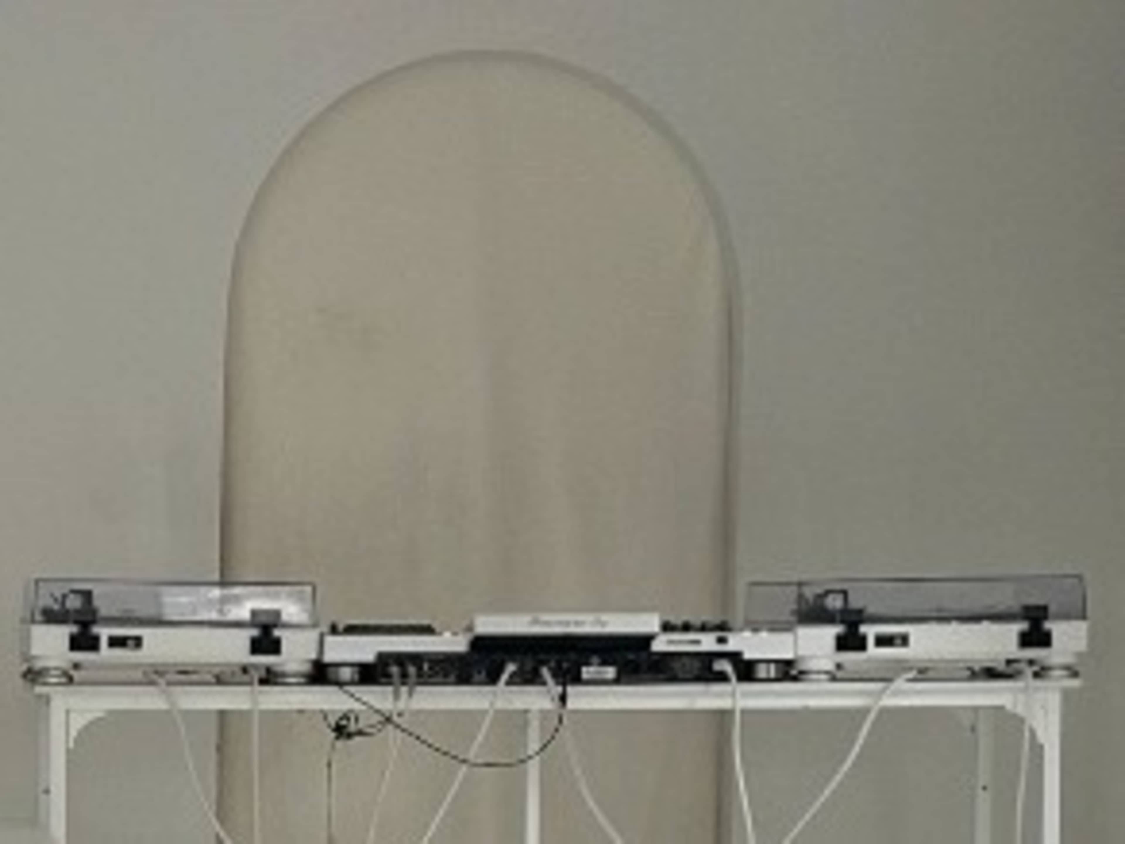 Pioneer DJ turntables (white)