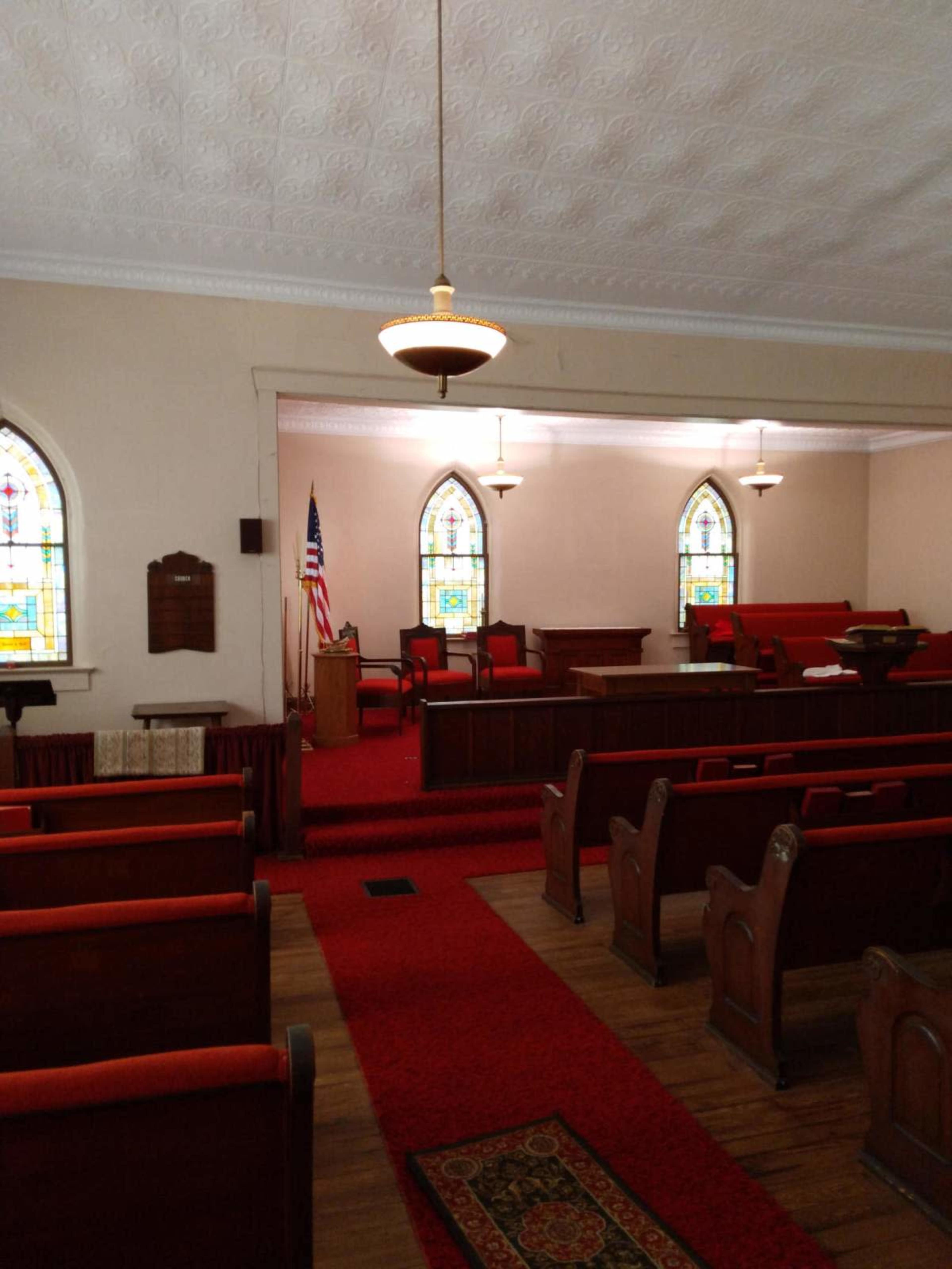 Classic American Gothic village church Image in Dupont, Dupont, IN