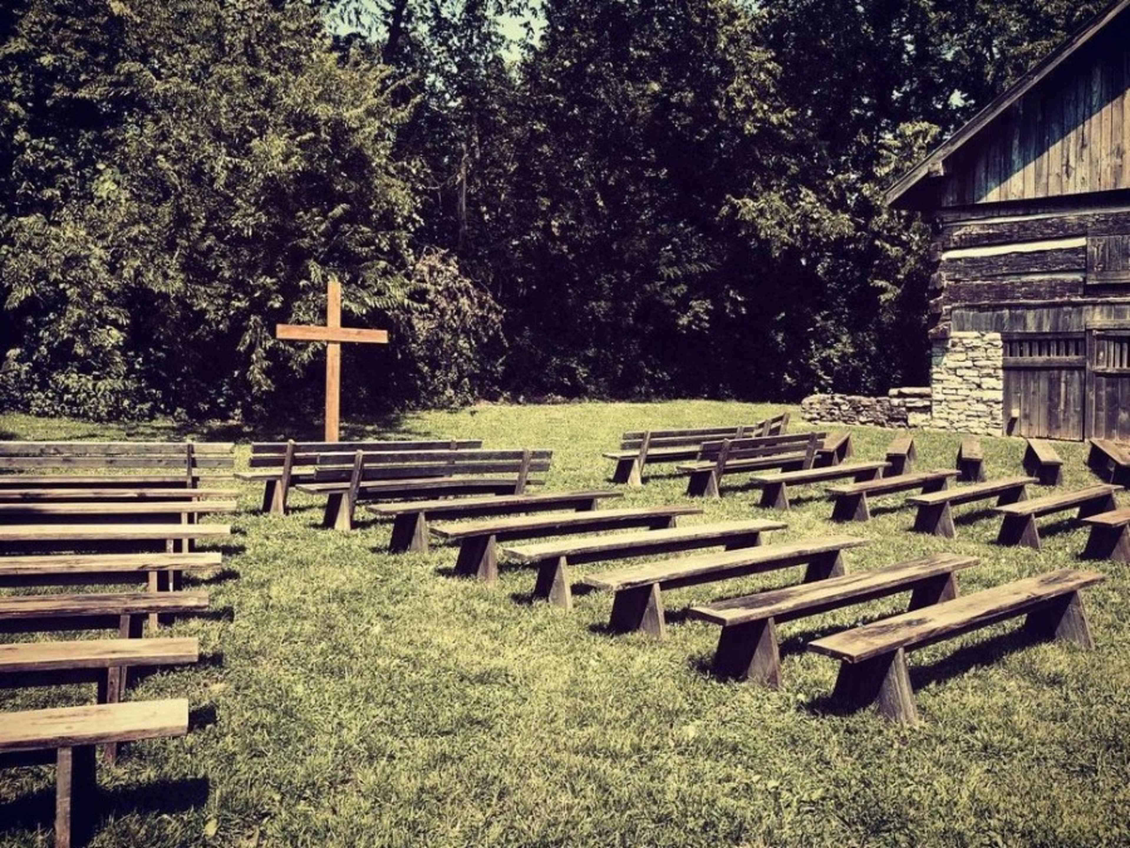 Rustic benches