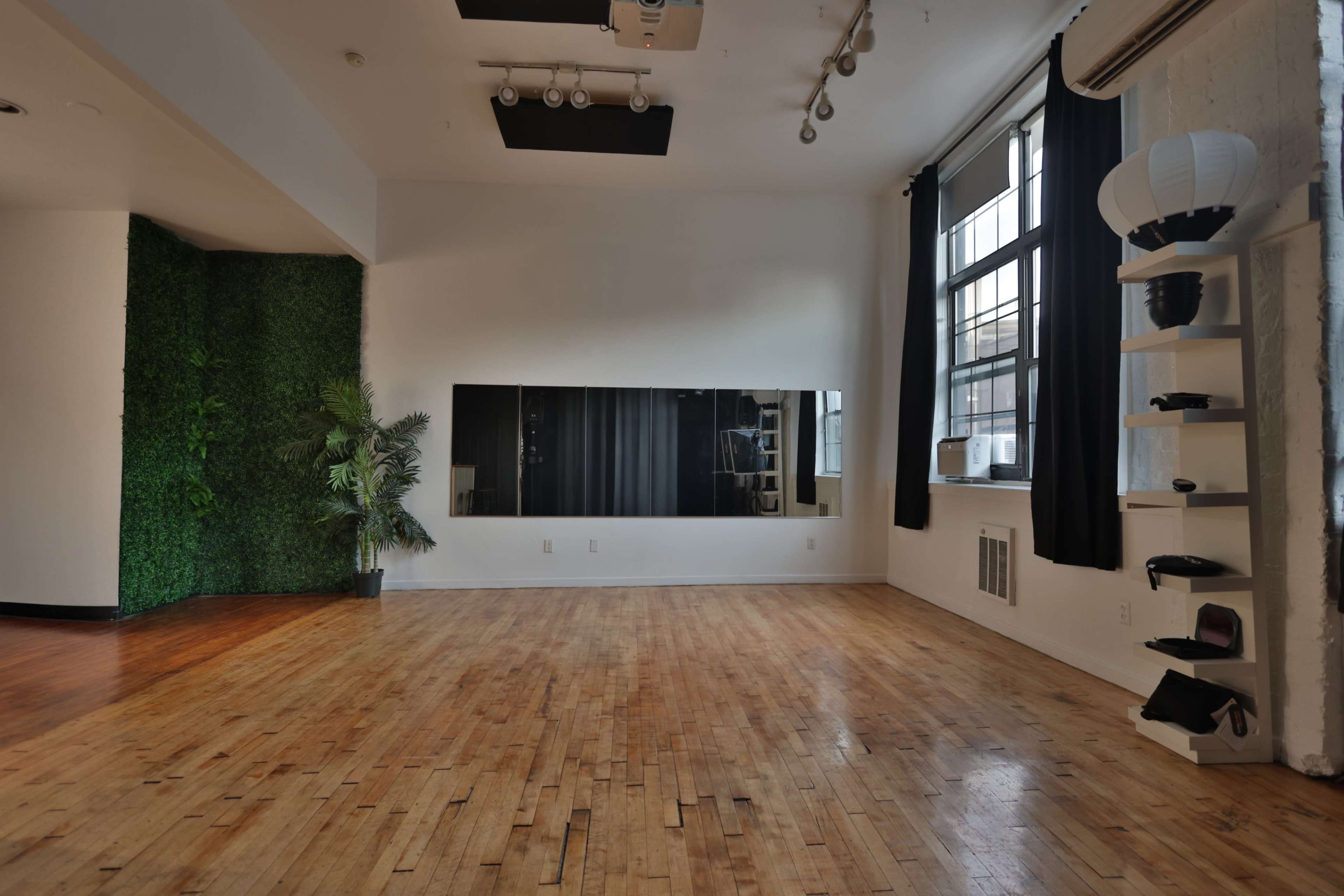 Bright & Versatile Loft Photo Studio with Color Backdrops | Lighting | Green Wall | Street Parking Image in Long Island City, Long Island City, NY