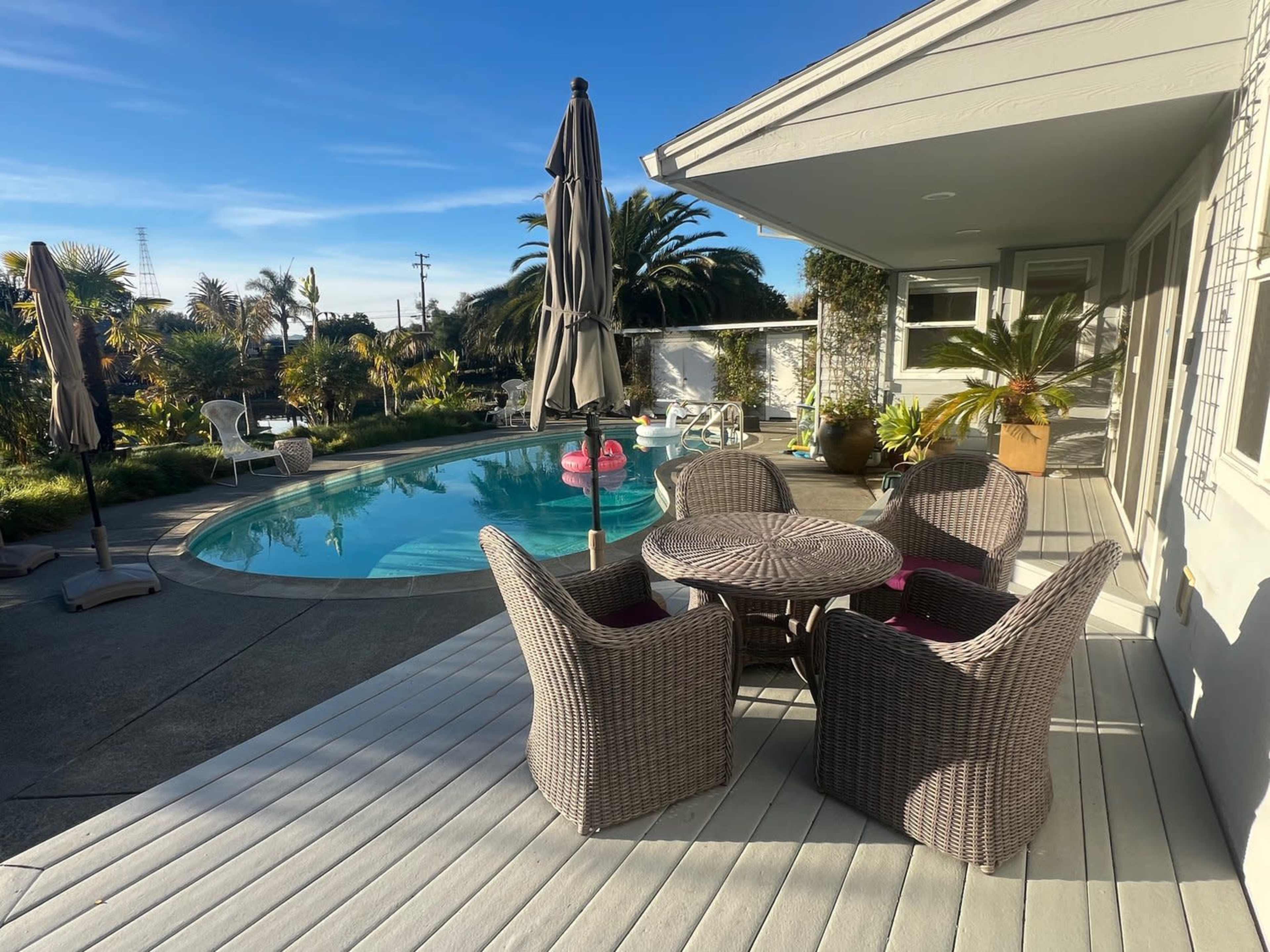 Sunny Waterfront Retreat with Pool and Private Boat Dock Image in San Rafael, San Rafael, CA