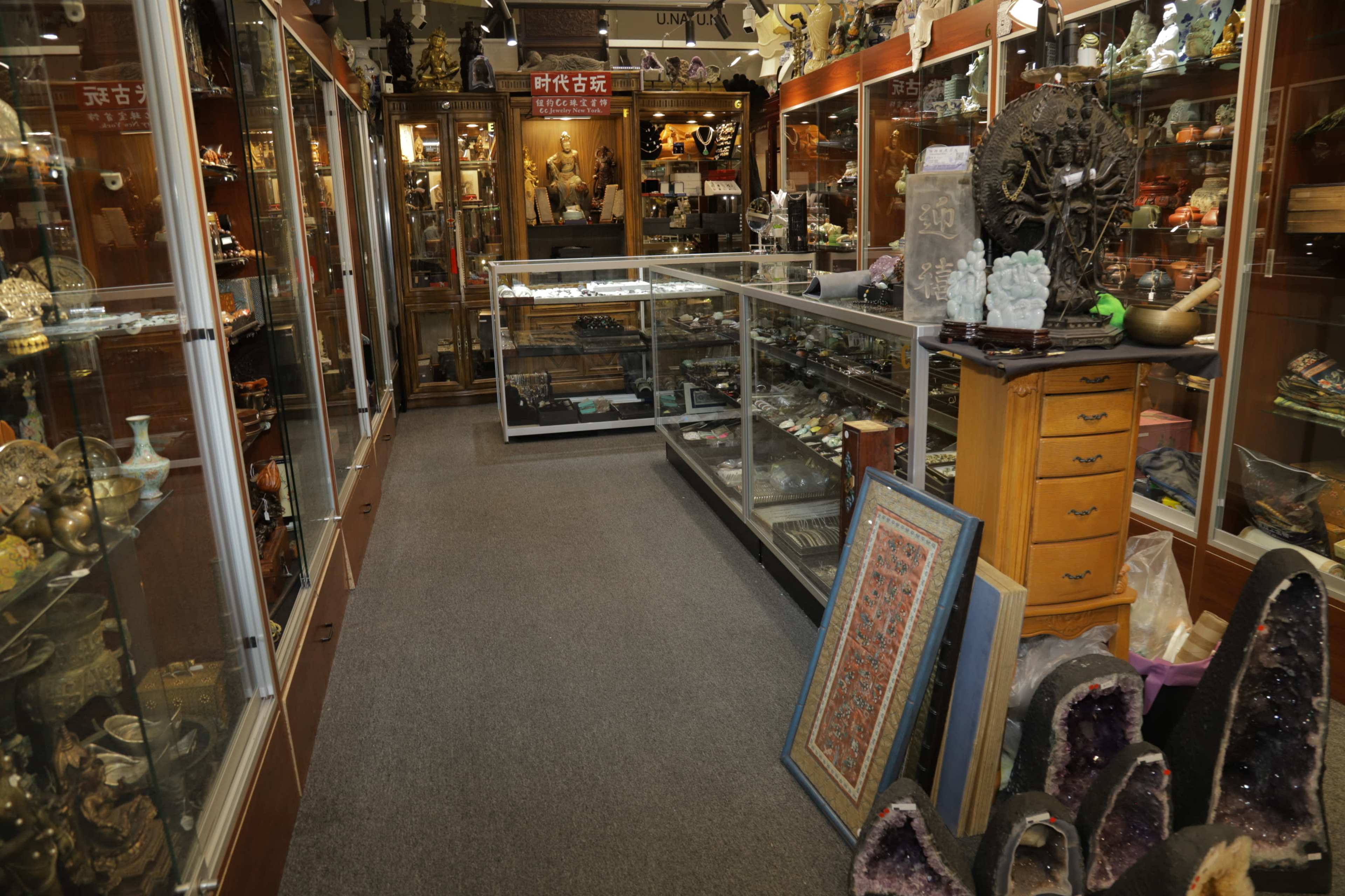 Glass-Enclosed Antique Showcase Space Image in Flushing, Flushing, NY