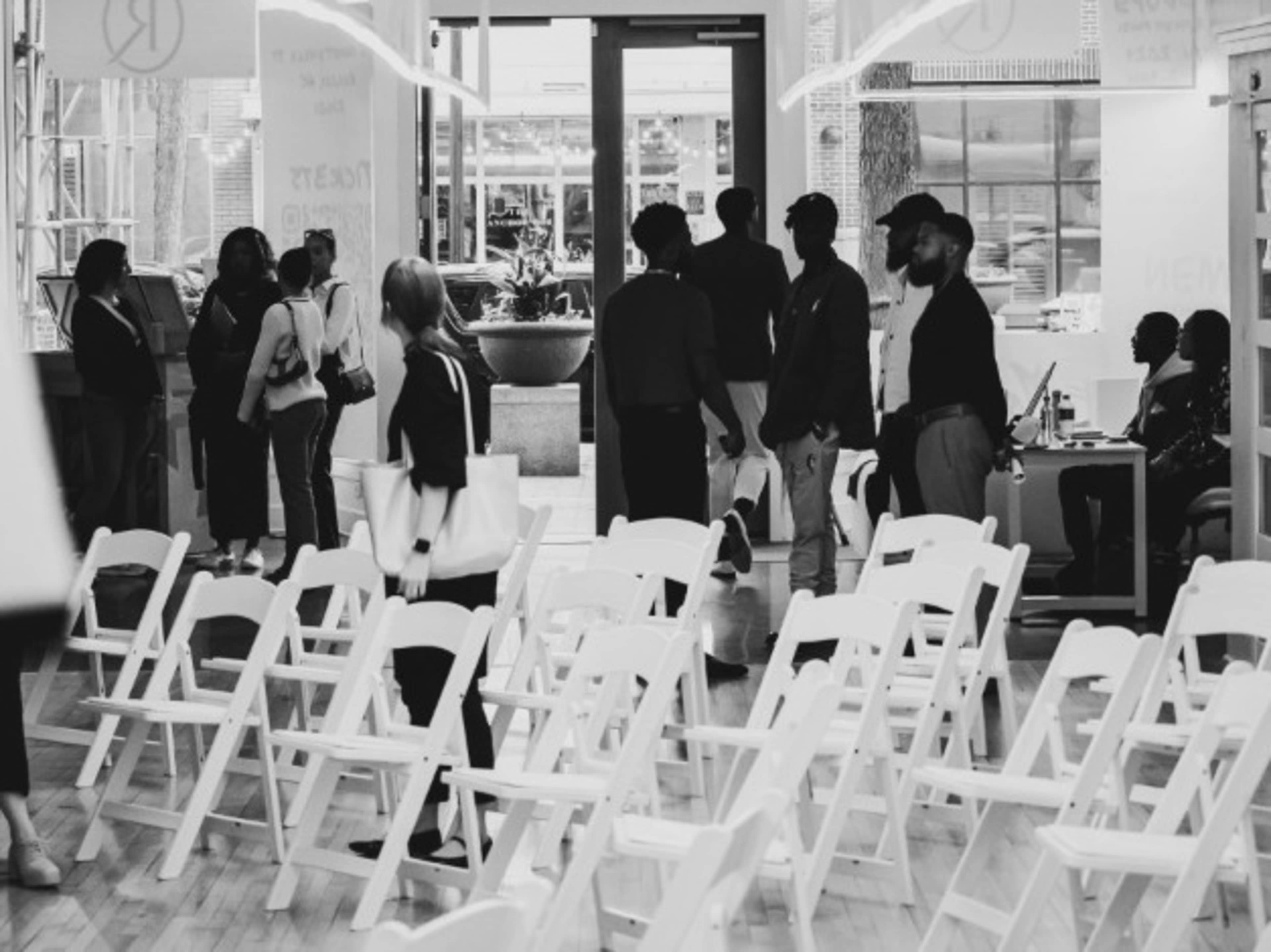White Padded Chairs