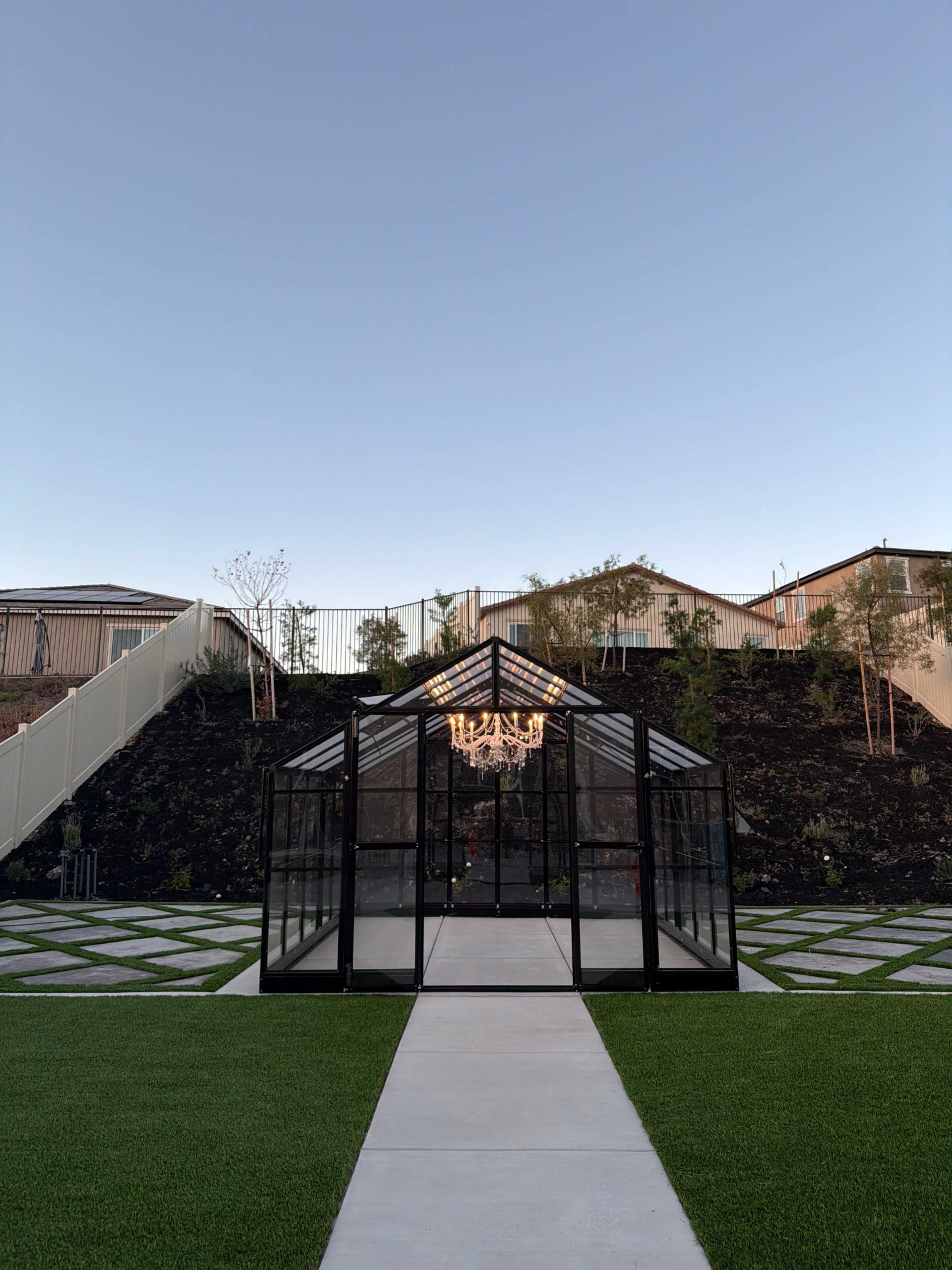 The Lumineer House – Glass Greenhouse for Proposals & Photography Image in Lake Elsinore, Lake elsinore, CA