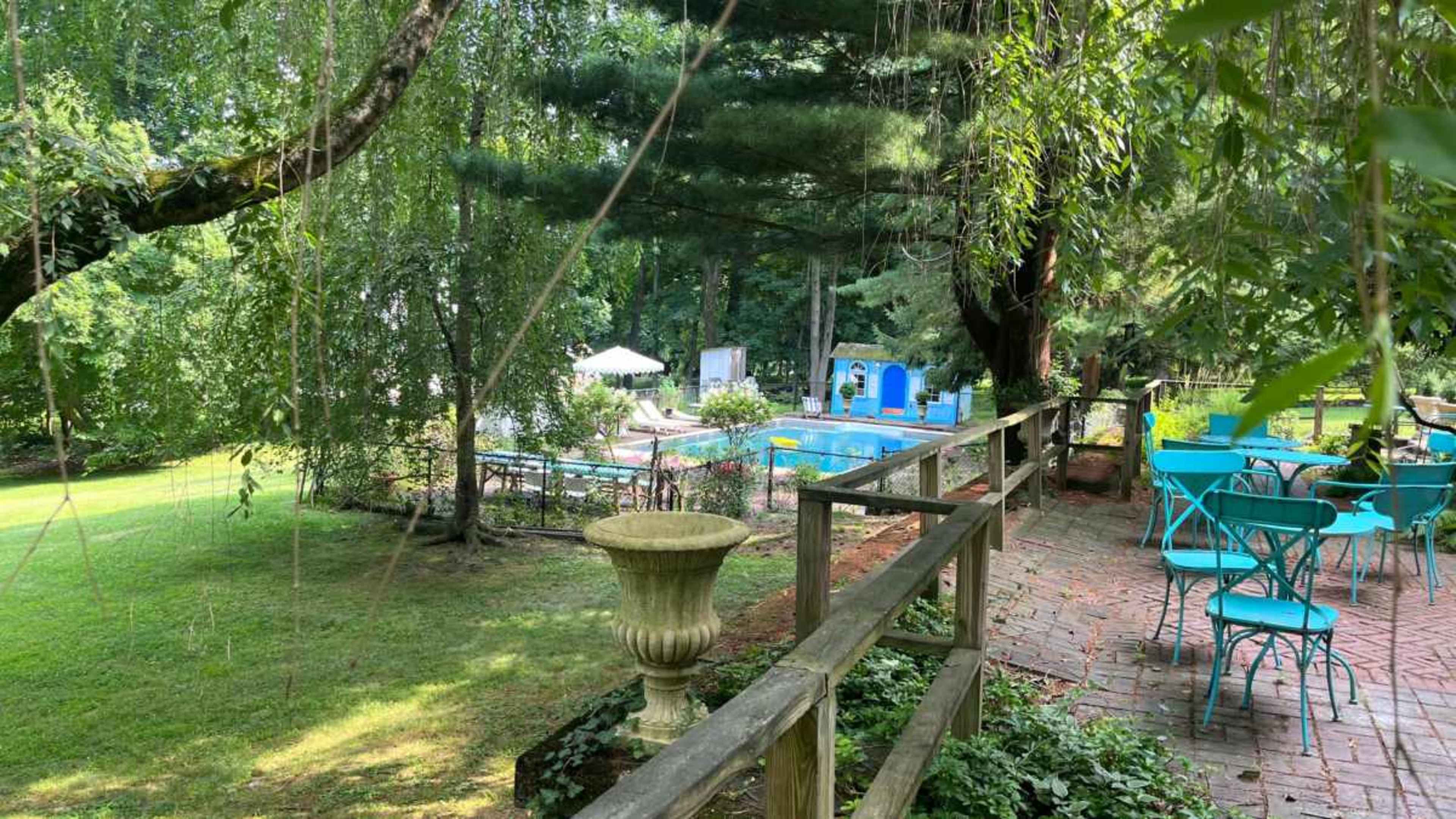 Hudson River Italianate House, village one hour from NYC, spacious grounds, pool Image in Clarkstown, Upper Nyack, NY