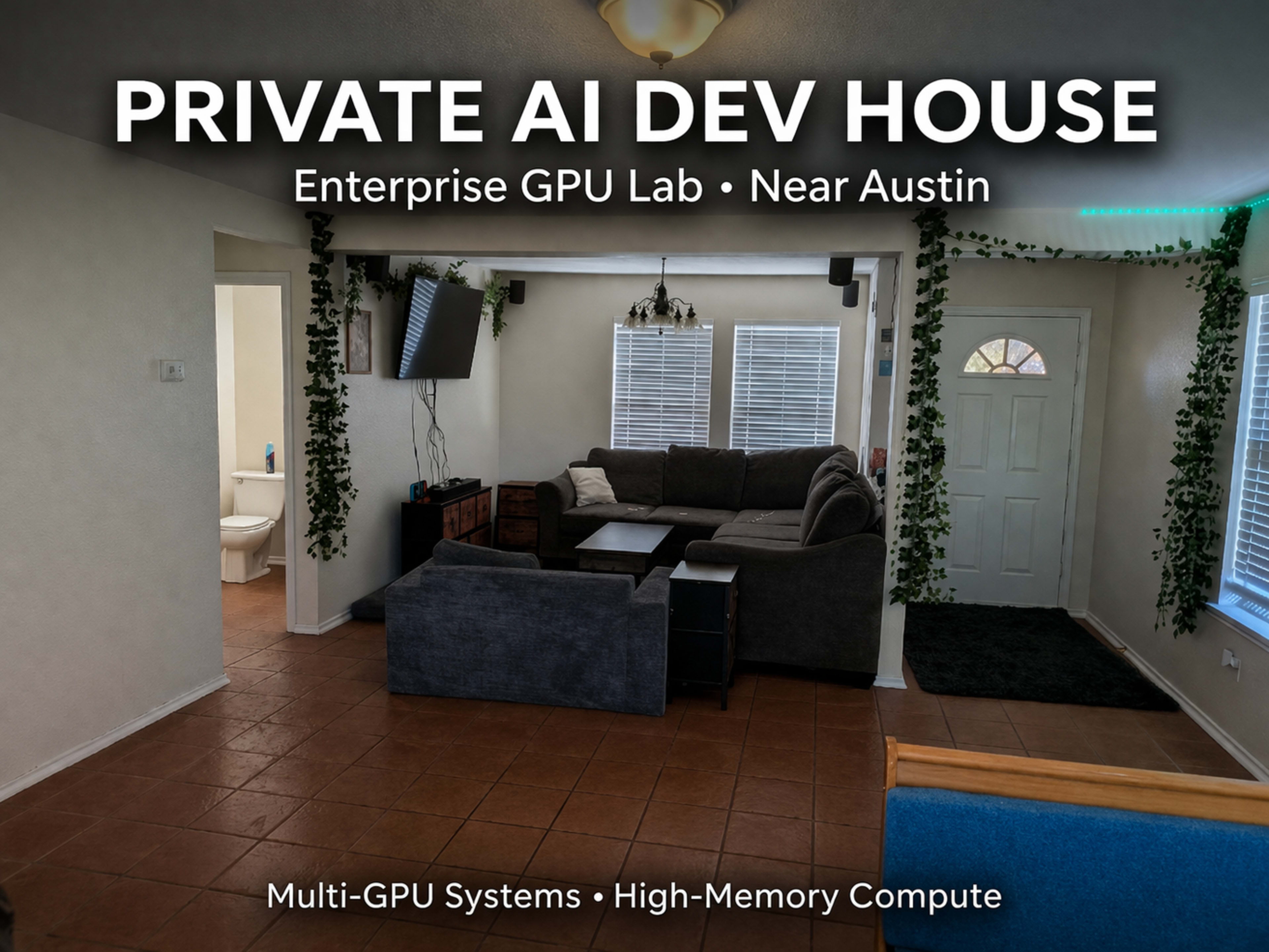 AI Development House with GPU Cluster, Workstations & Team Workspace Image in Leander, Leander, TX