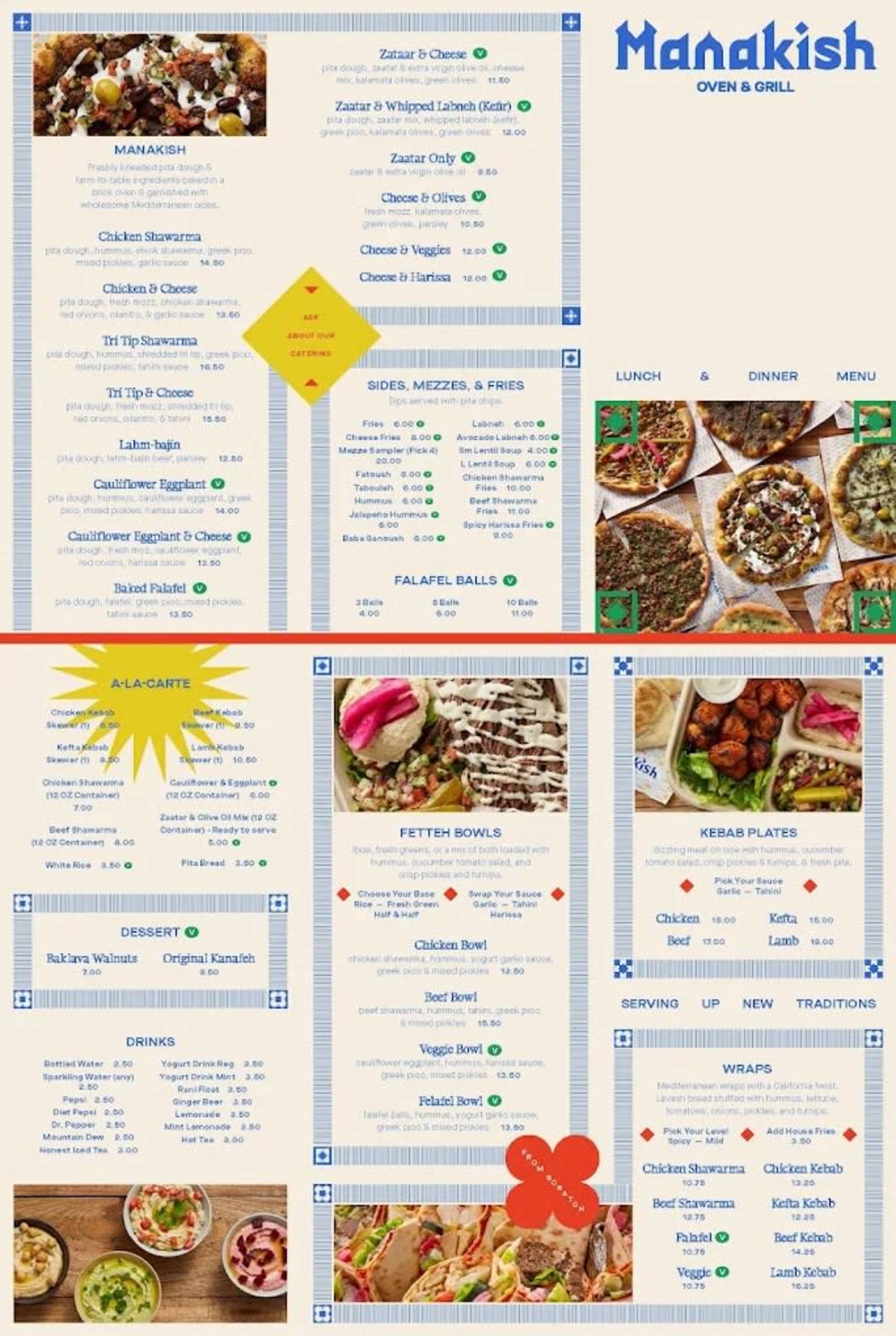 Menu offerings