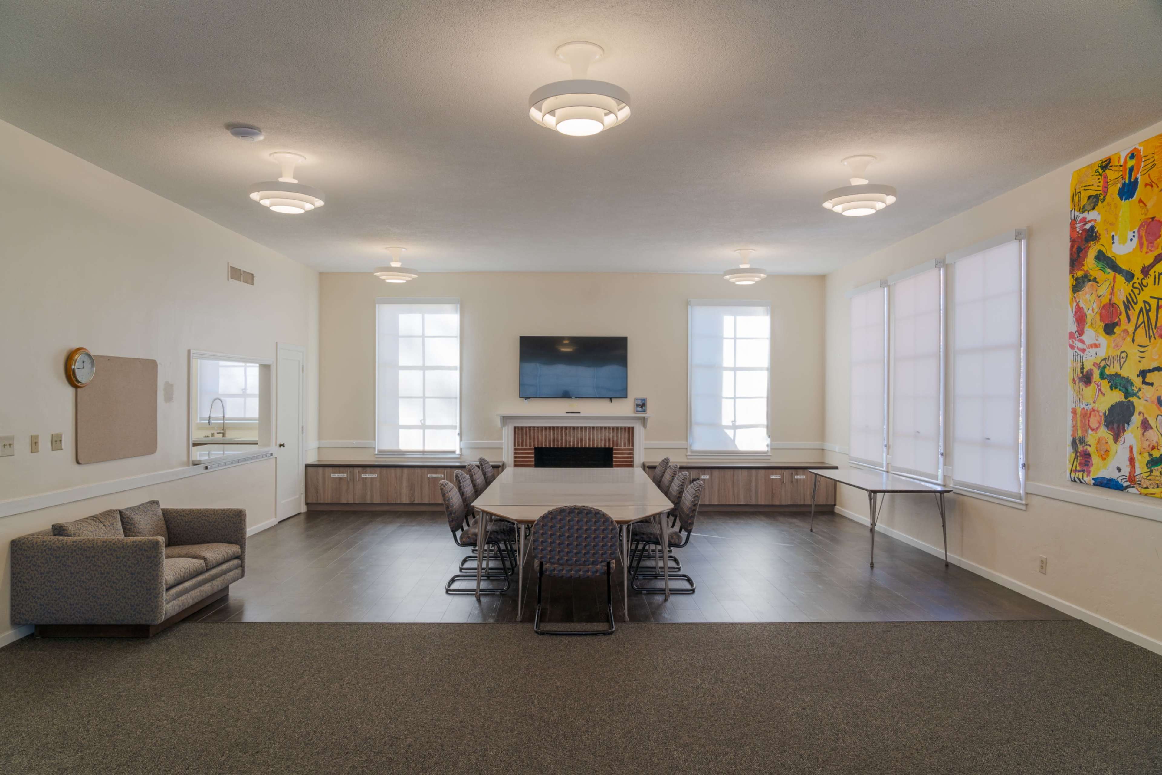Community Room: Large Multi-Purpose Meeting, Classroom, Event, and Performance Space with Small Kitchen Image in North Central, San Mateo, CA