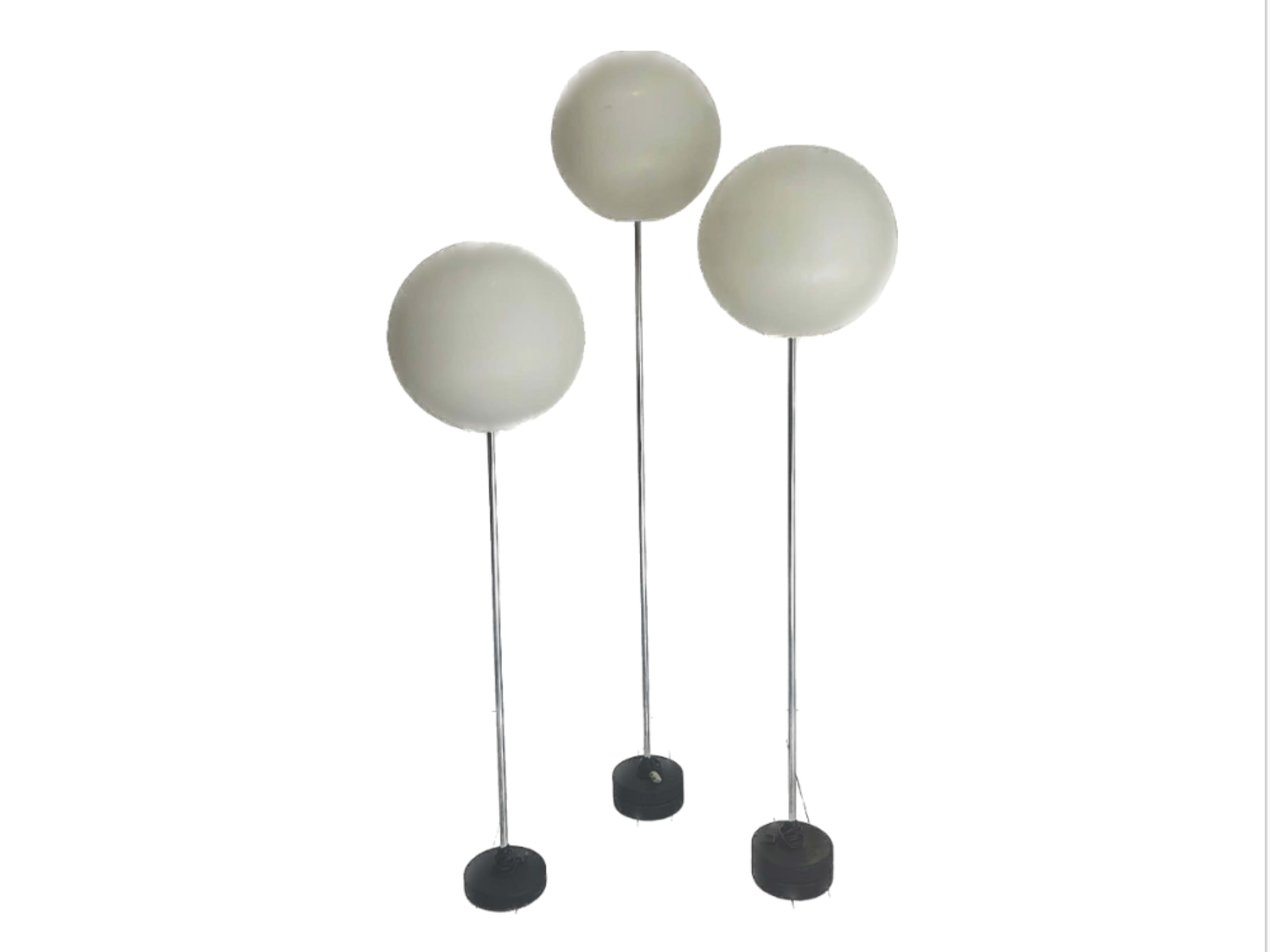 '70s Globe floor lamps by Robert Sonneman 
