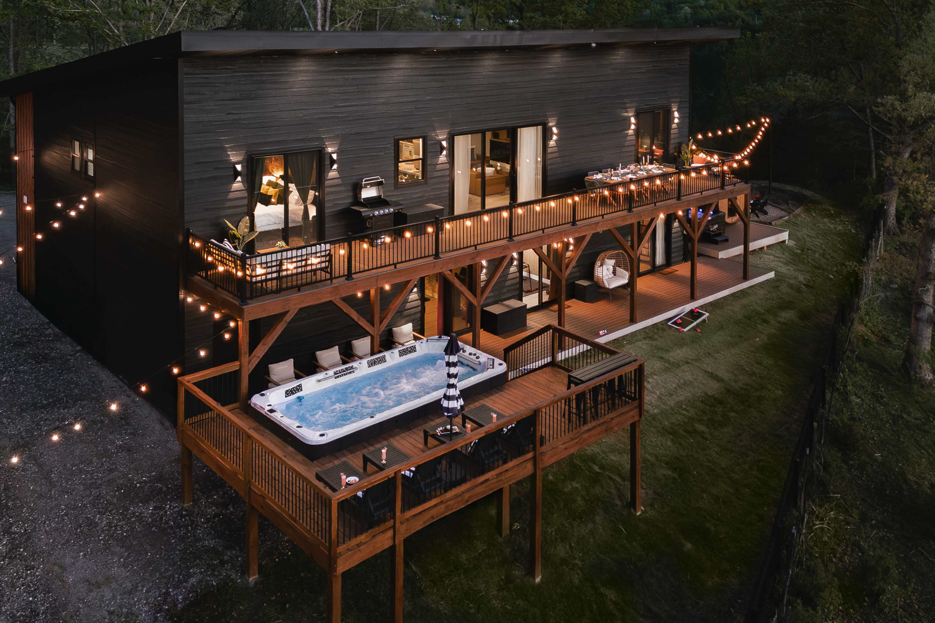 Luxury Blue Ridge Mountain Retreat | Heated Pool, Hot Tub, Sauna & Views Image in , Weaverville, NC
