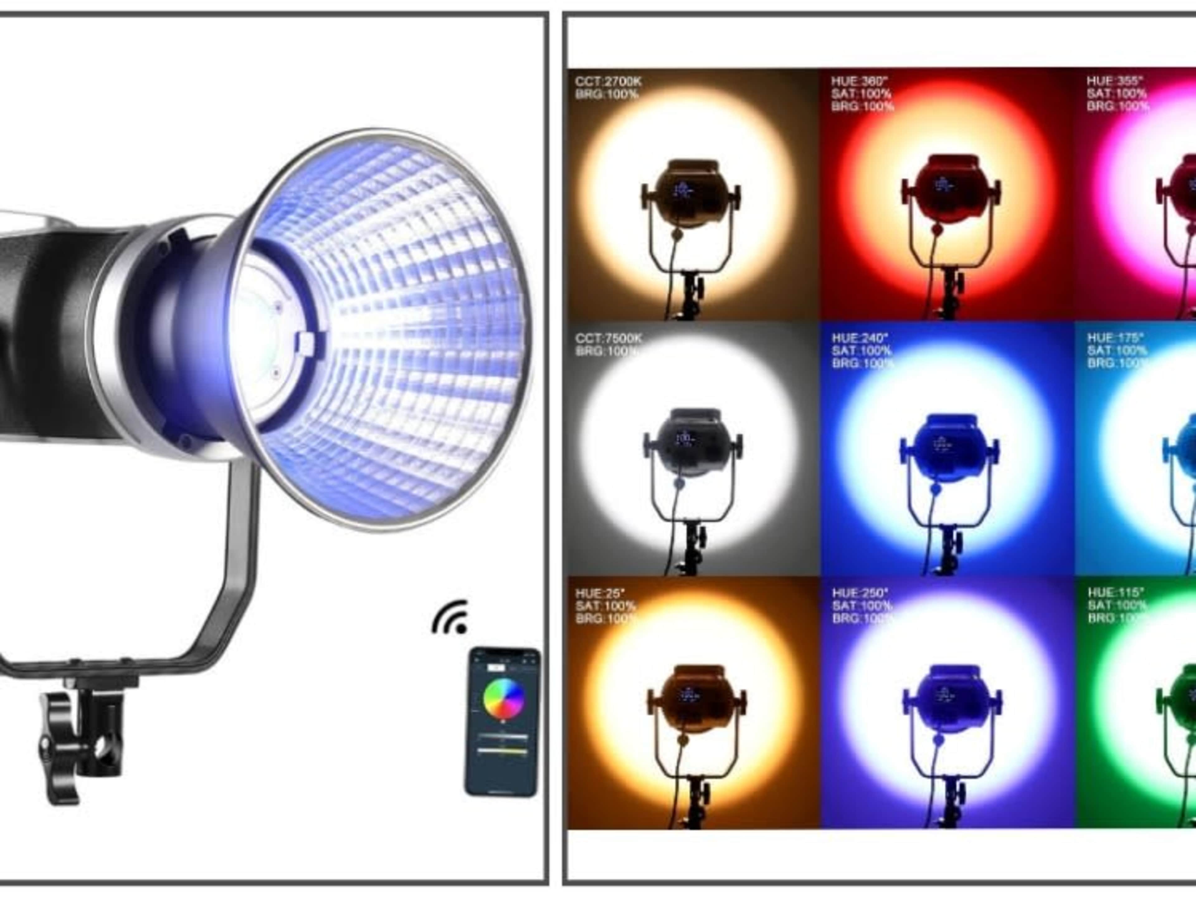 2 RGB Bi-Color LED Video Spot Lights