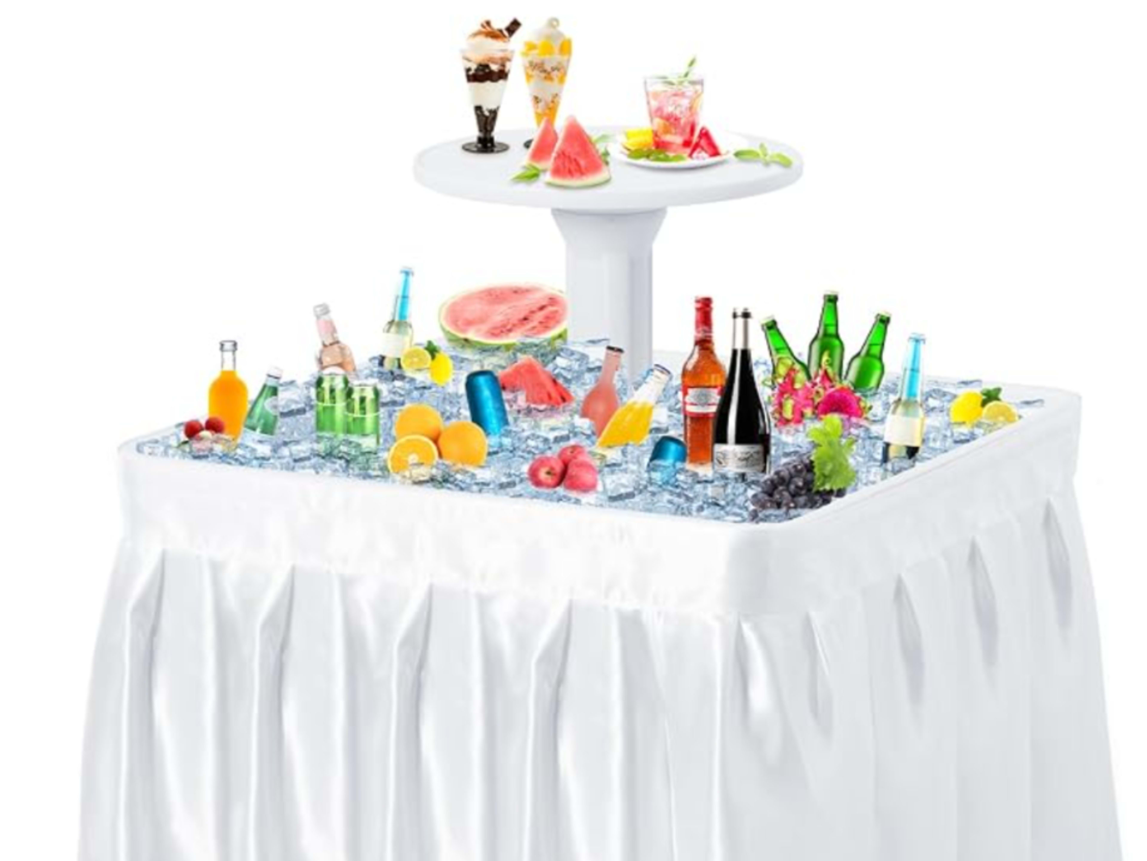 Haddockway Two-Tier Ice Cooler Table
