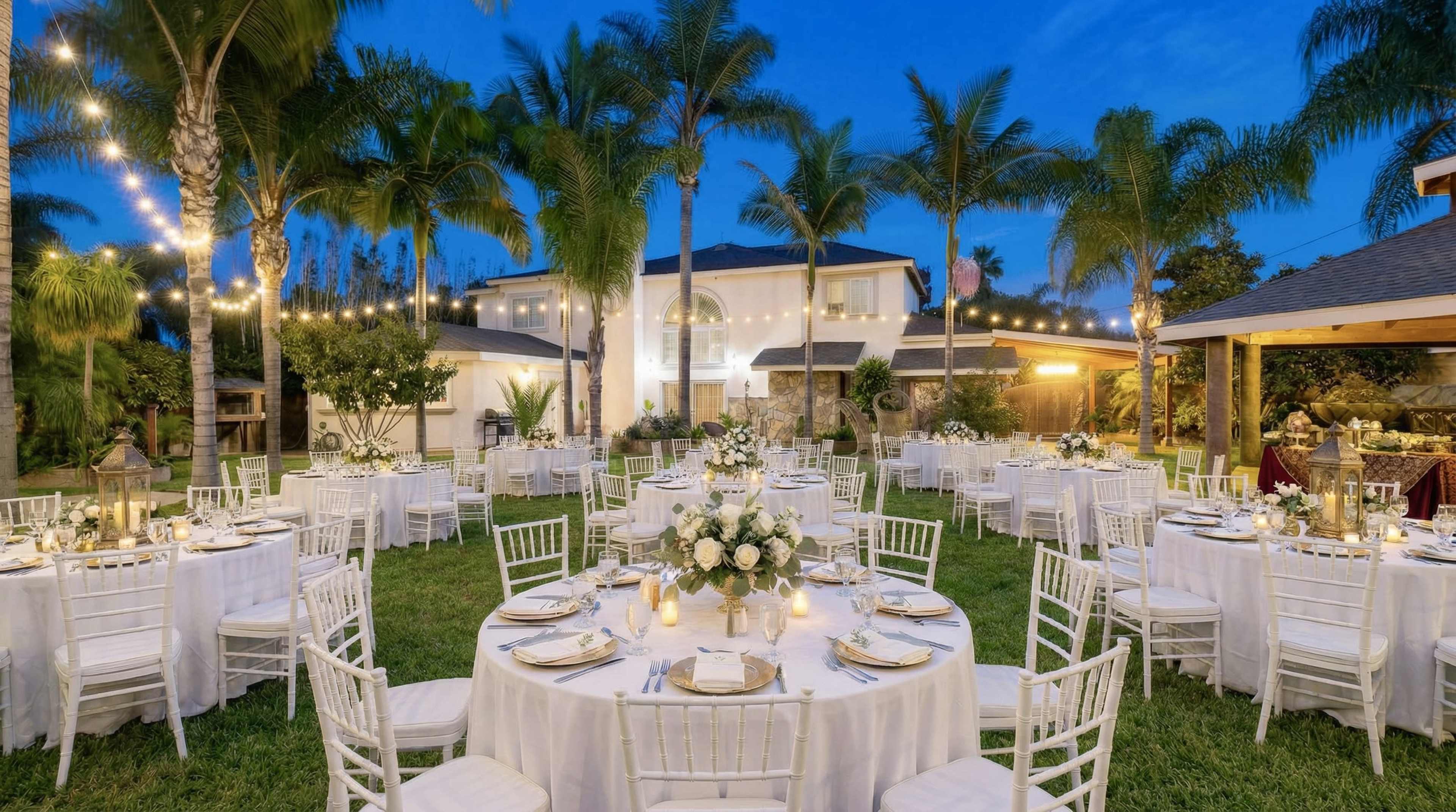 Backyard Venue Overlooking Mansion Image in South Montebello, Downey, CA