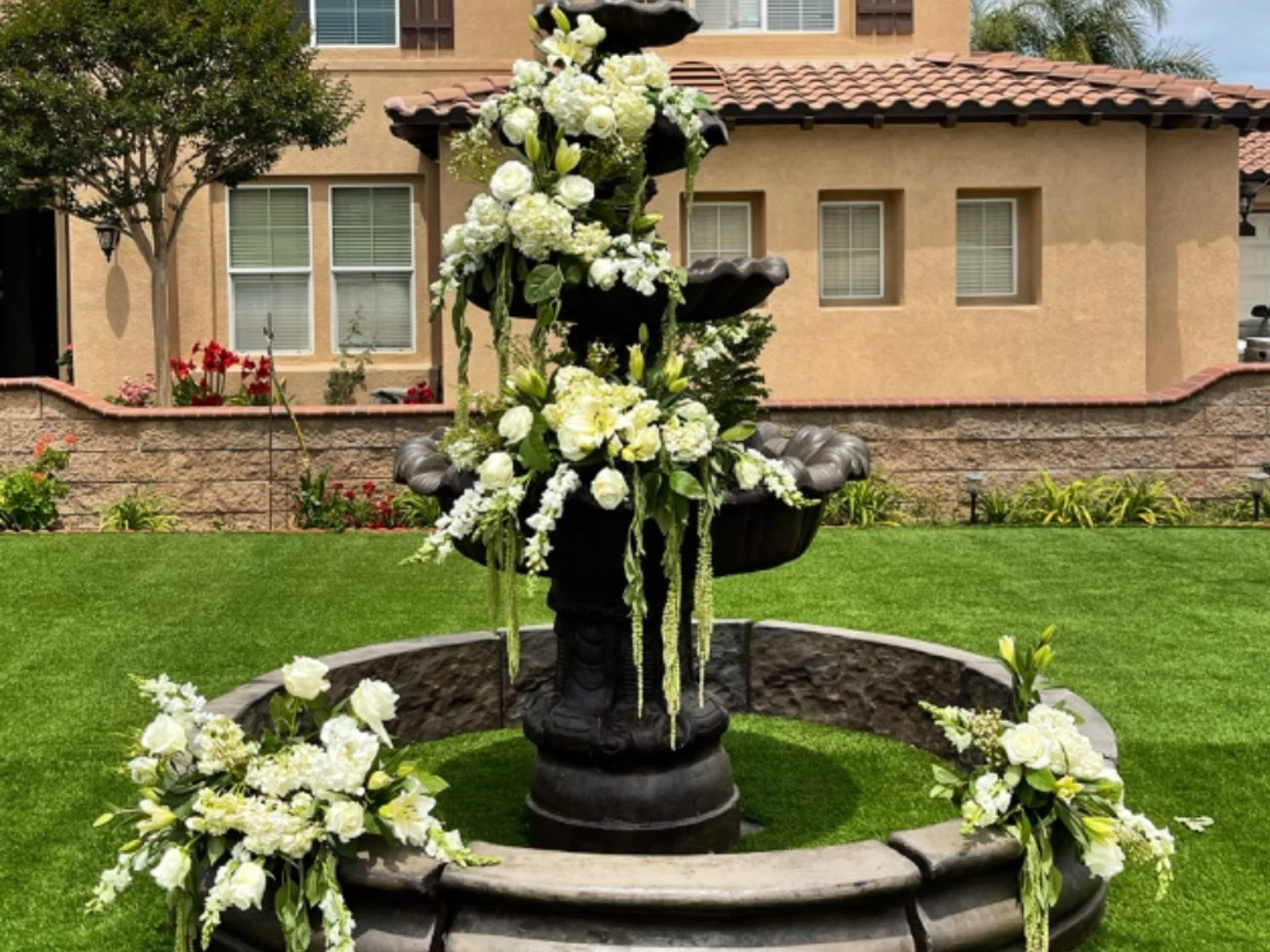 Flower arrangement for photo shot 