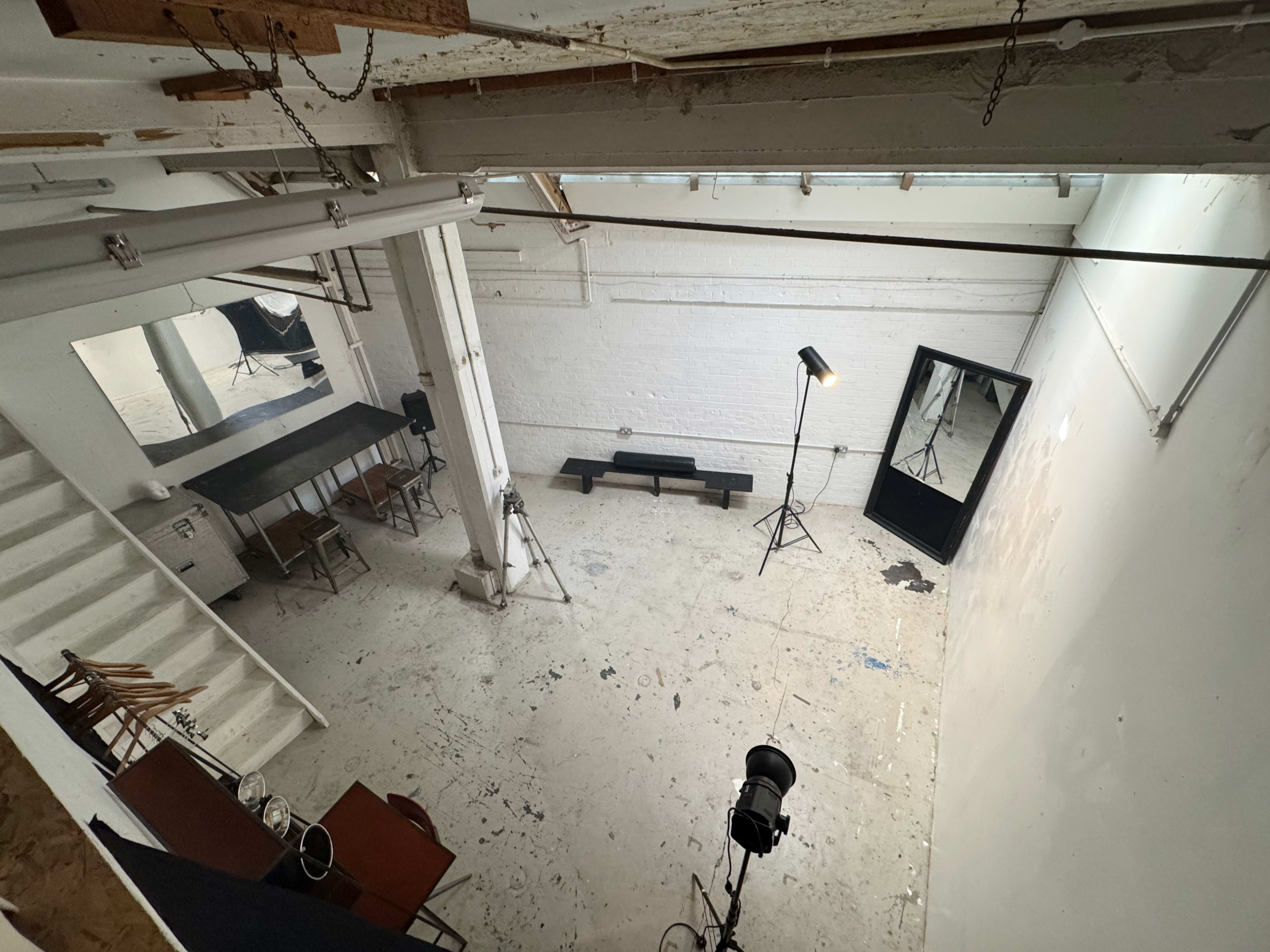 Industrial brutalist warehouse daylight photography film studio Image in Hackney, London, ENG