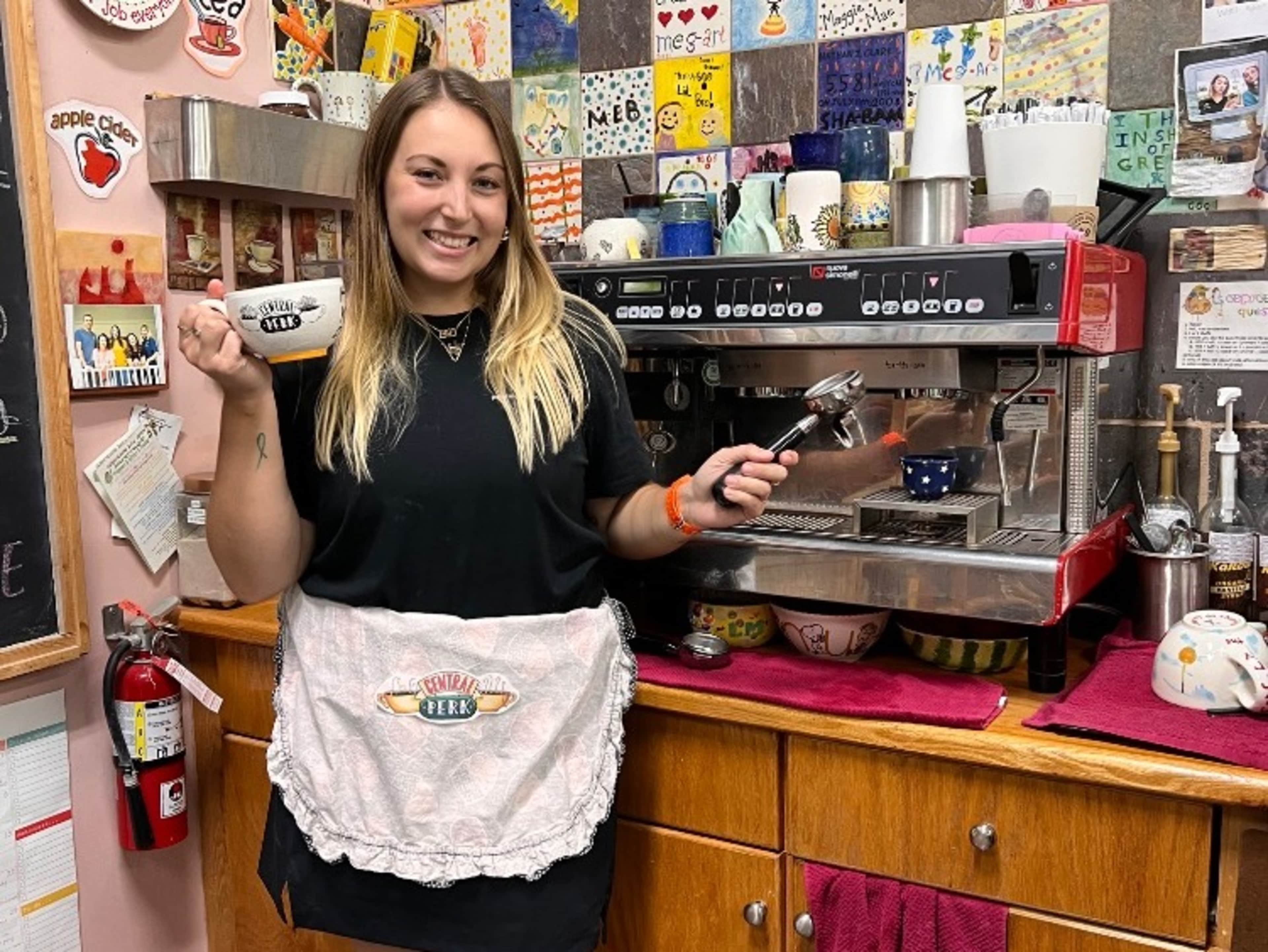 espresso bar with barista