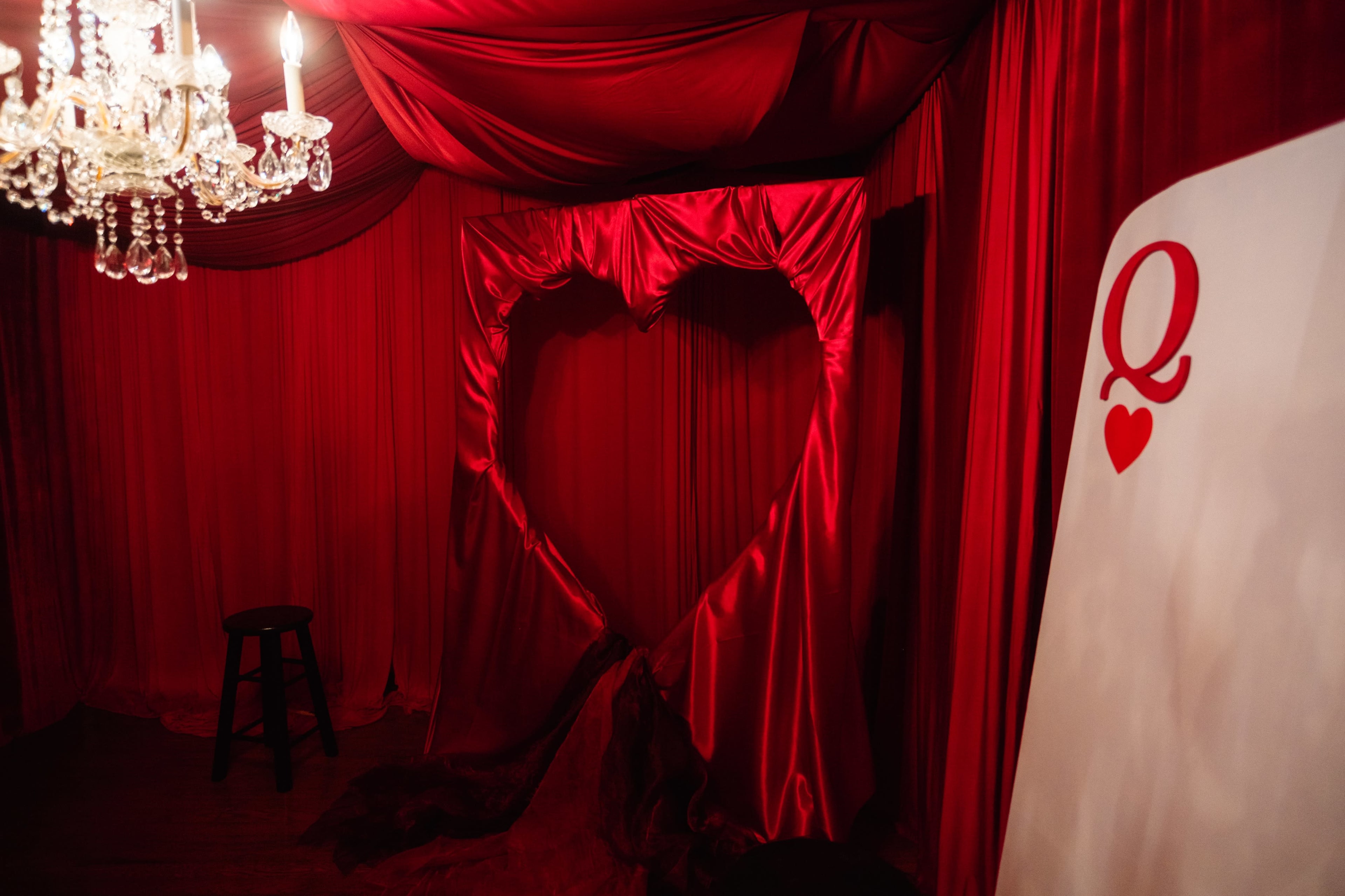 Old Hollywood Red Room — Luxe Moody Photography & Film Set Image in Denton, Denton, TX