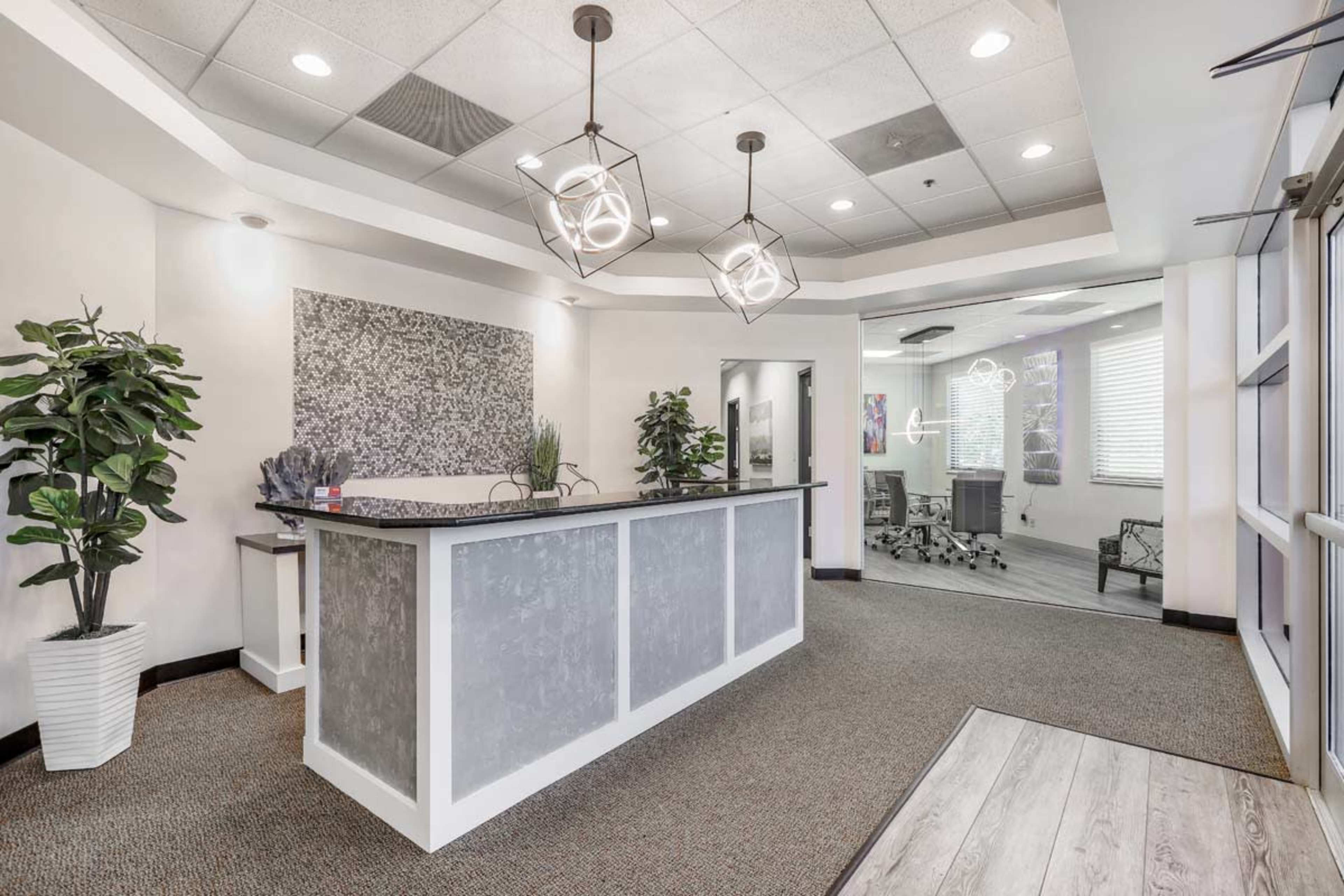 Medium-sized boardroom-style conference room in Chesterfield, MO Image in Chesterfield Township, Chesterfield, MO