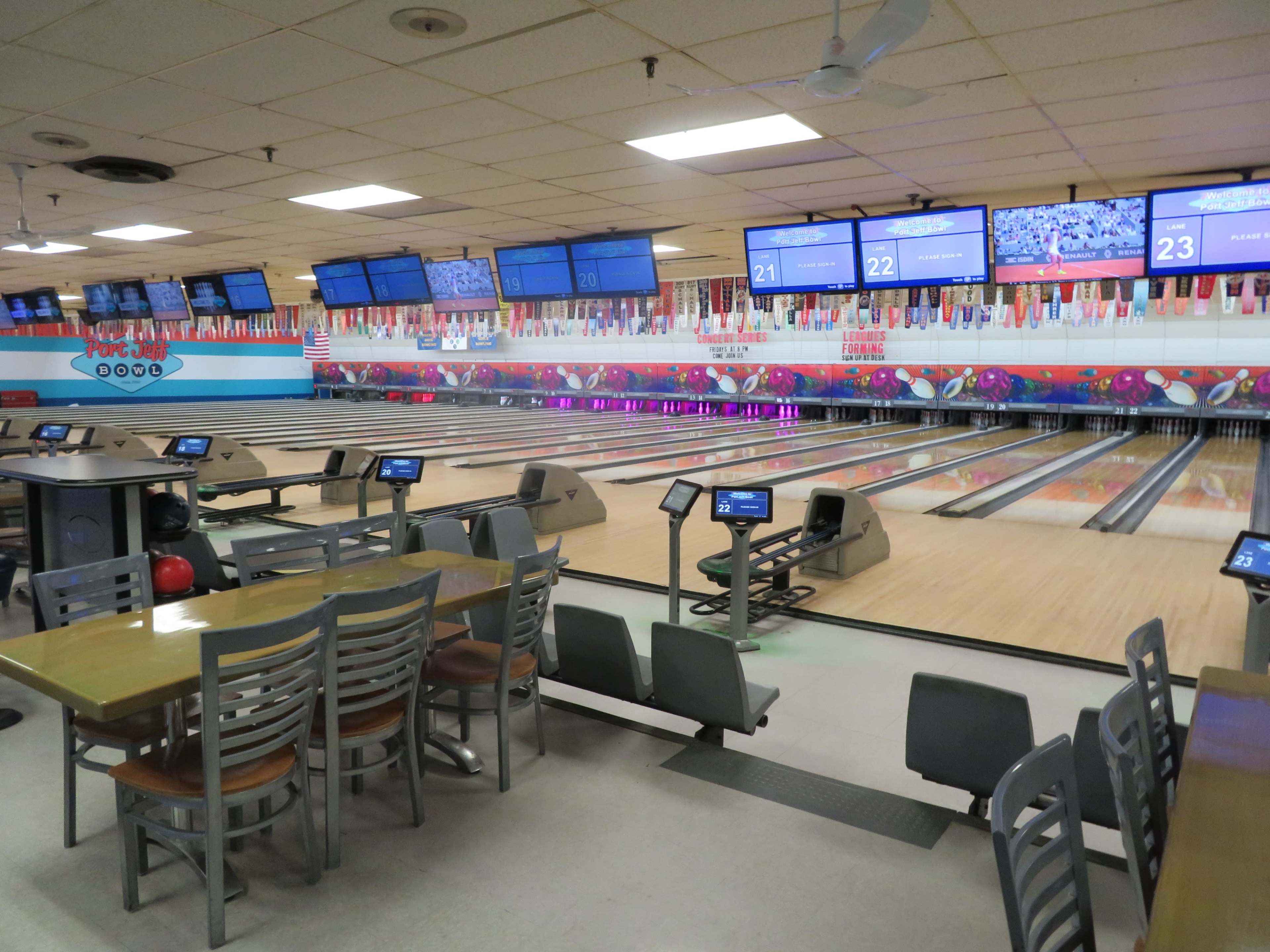 Vintage Bowling Alley Image in Brookhaven, Port Jefferson Station, NY