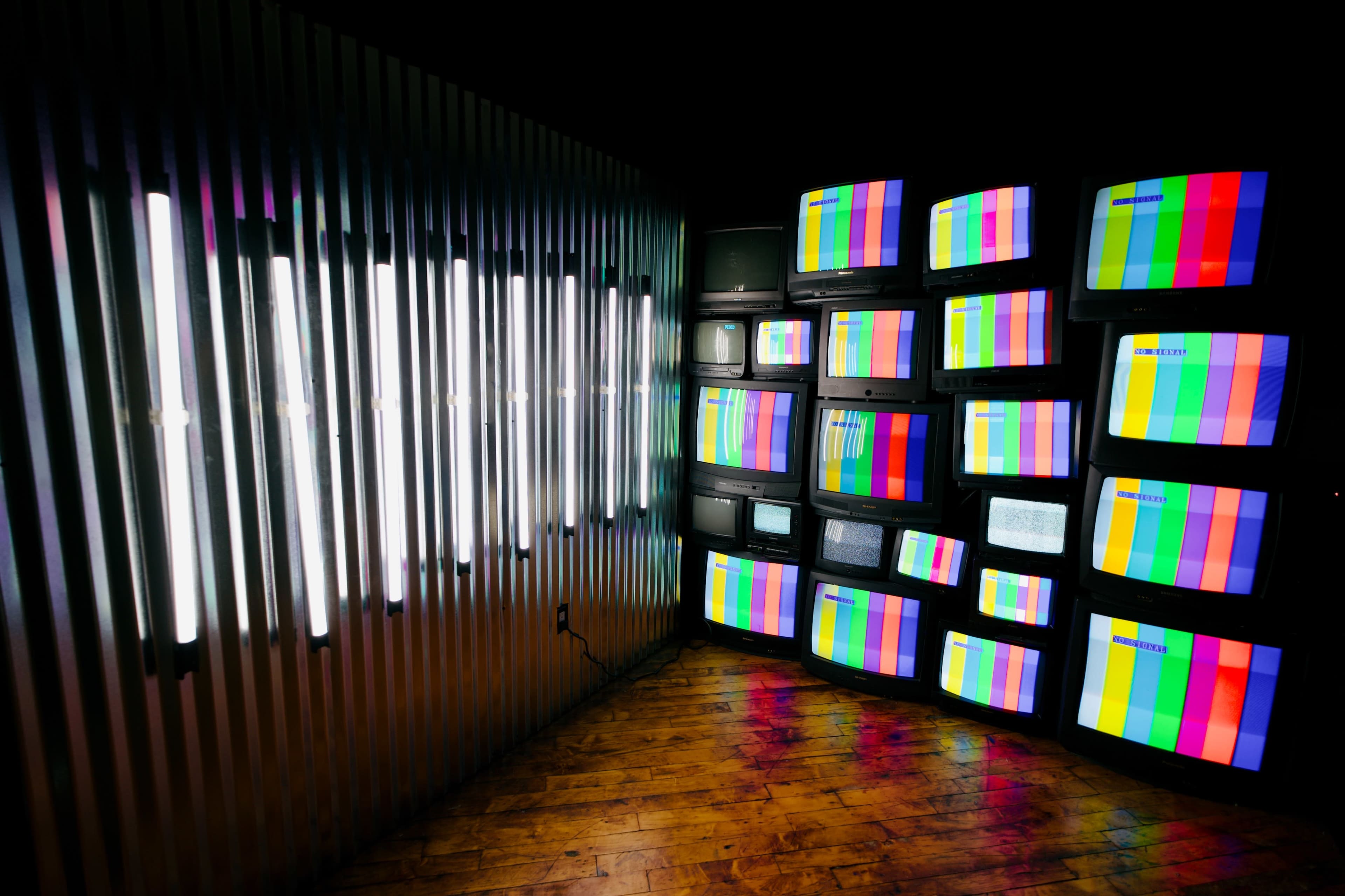 Brooklyn Industrial-Chic Art Space with Vintage TV Wall & Neon Ambiance @rarestudios.bk Image in Sunset Park, Brooklyn, NY