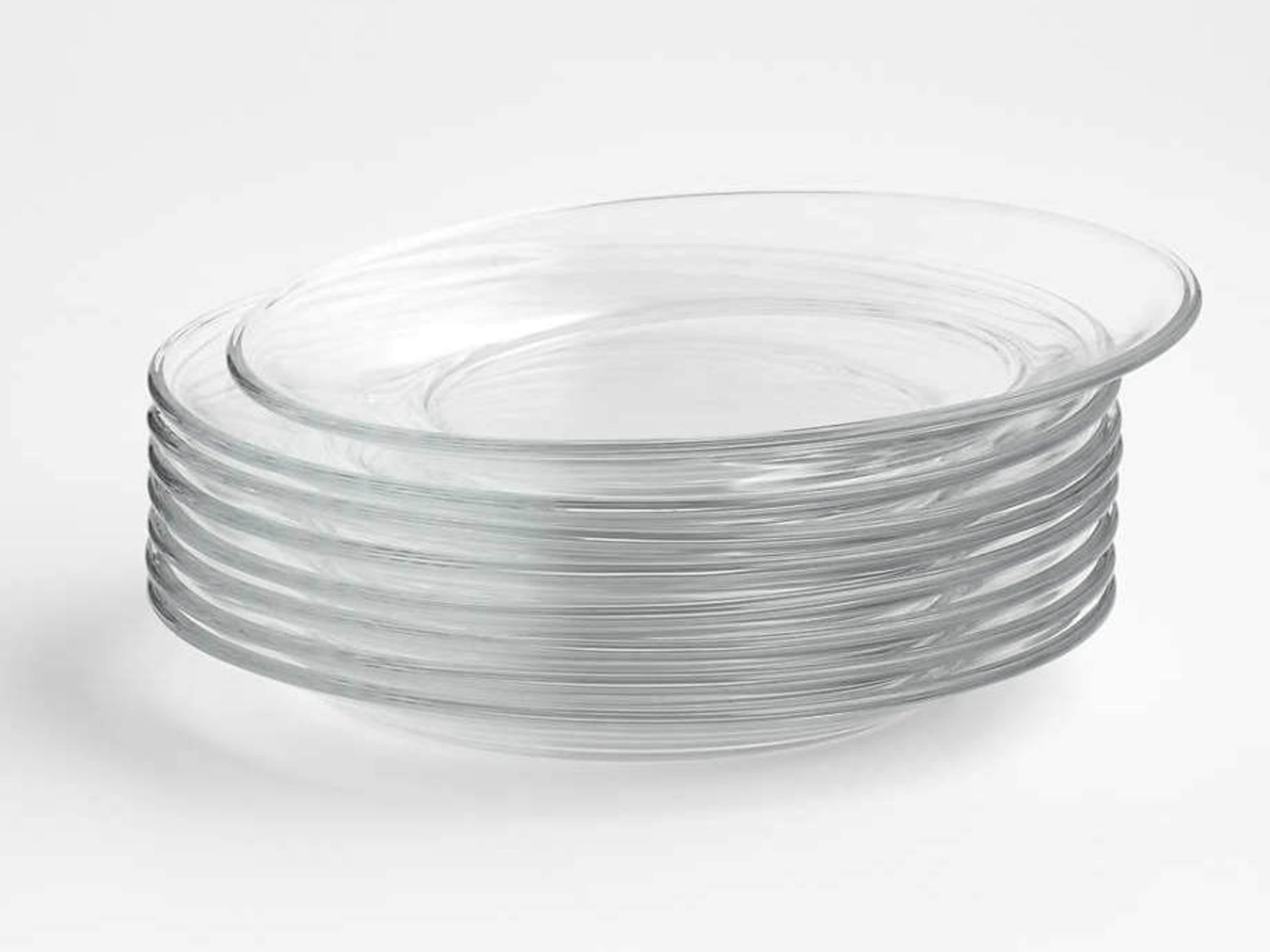 Clear Glass Plates and Silverware