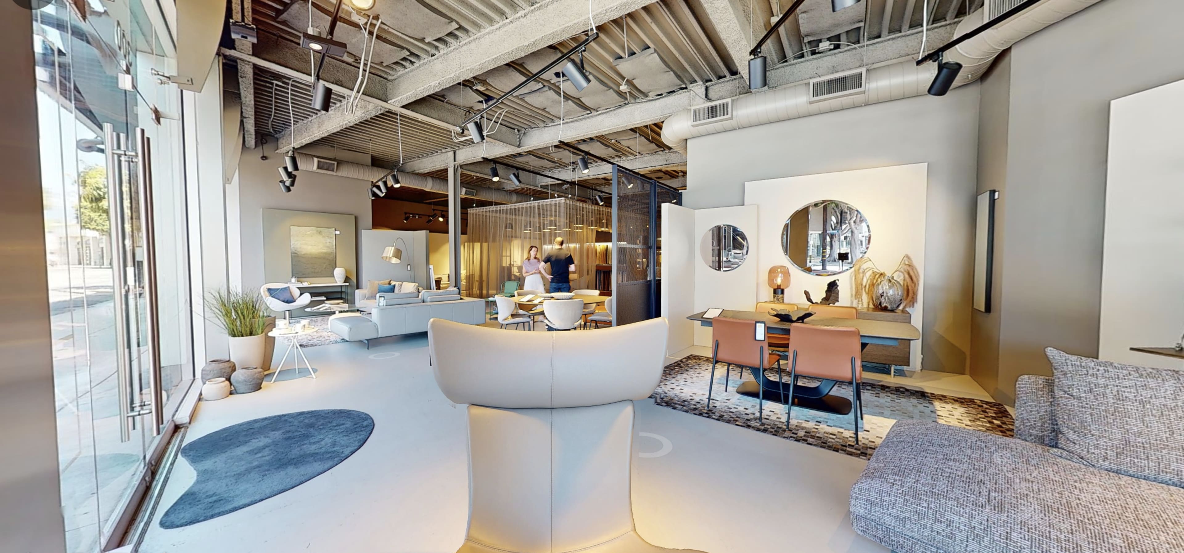 Retail Furniture Gallery in Upscale Urban Setting Industrial Chic and Contemporary Image in Beverly Hills, West Hollywood, CA