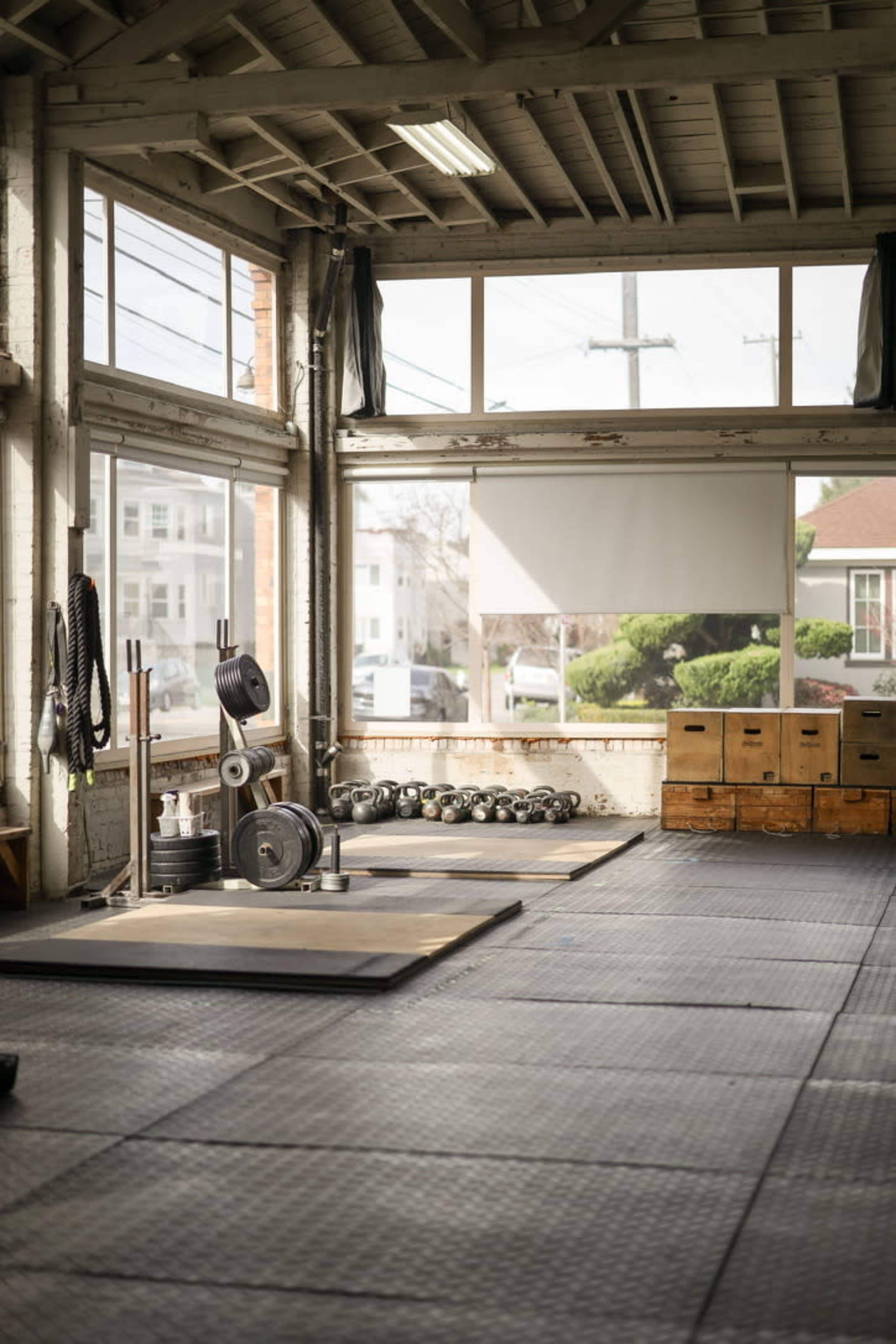 Beautiful light-filled old-school gym Image in Temescal, Oakland, CA