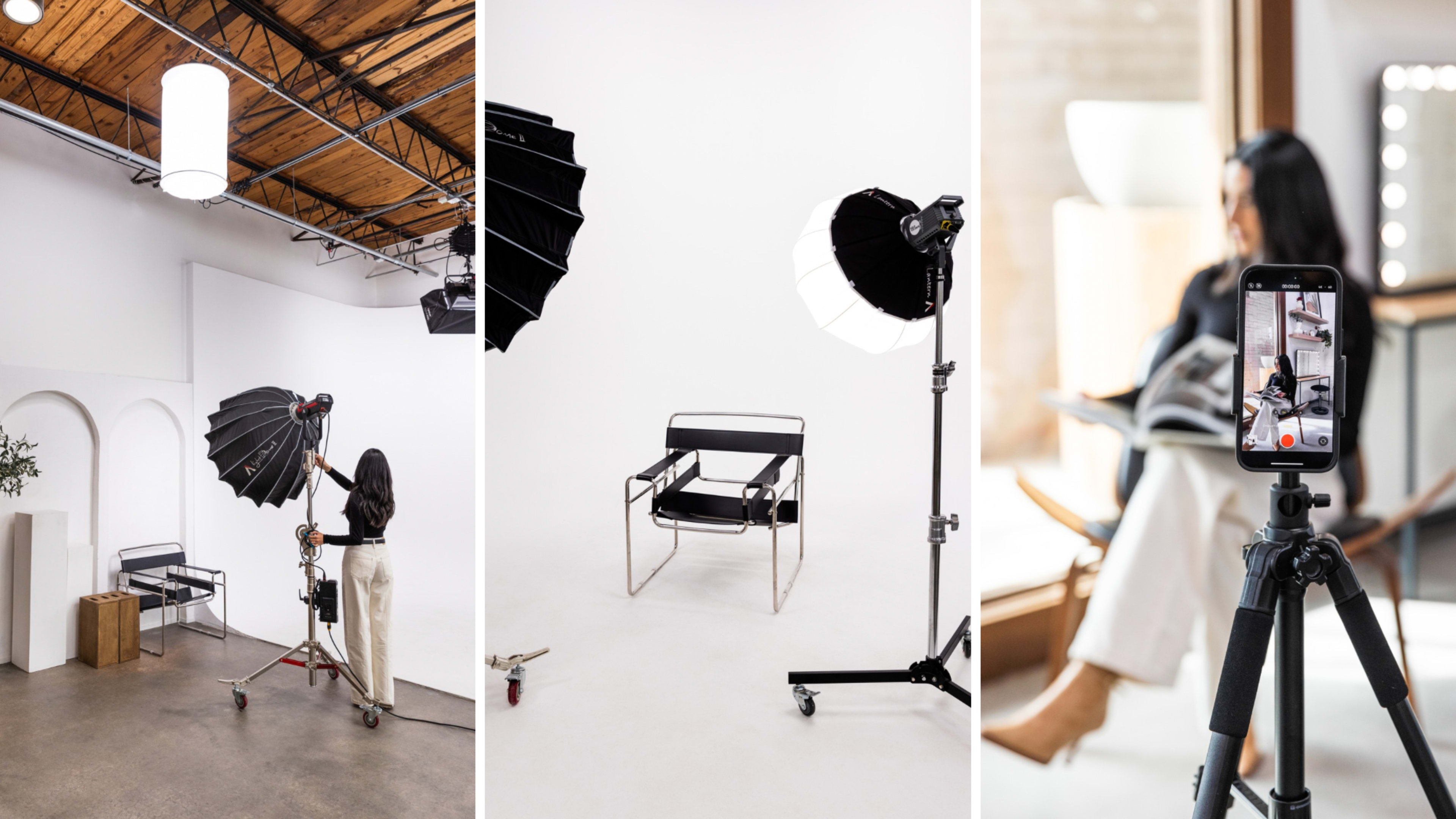 Versatile production studio with natural light, white cyc and minimal sets Image in Buckhead, Atlanta, GA