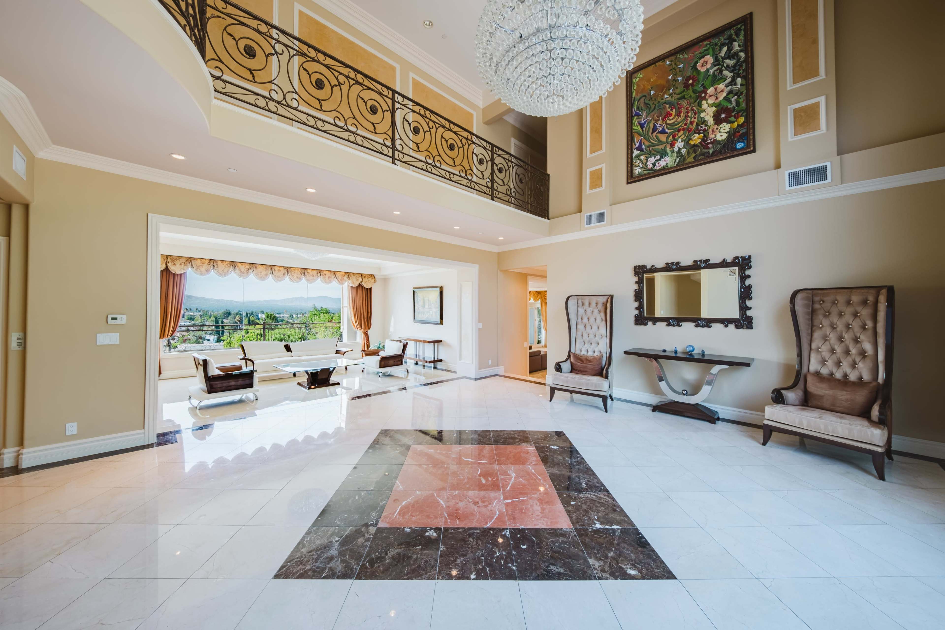 HILLSIDE SPANISH ESTATE, TERRA COTTA & VALLEY DUSK, Encino, CA ...