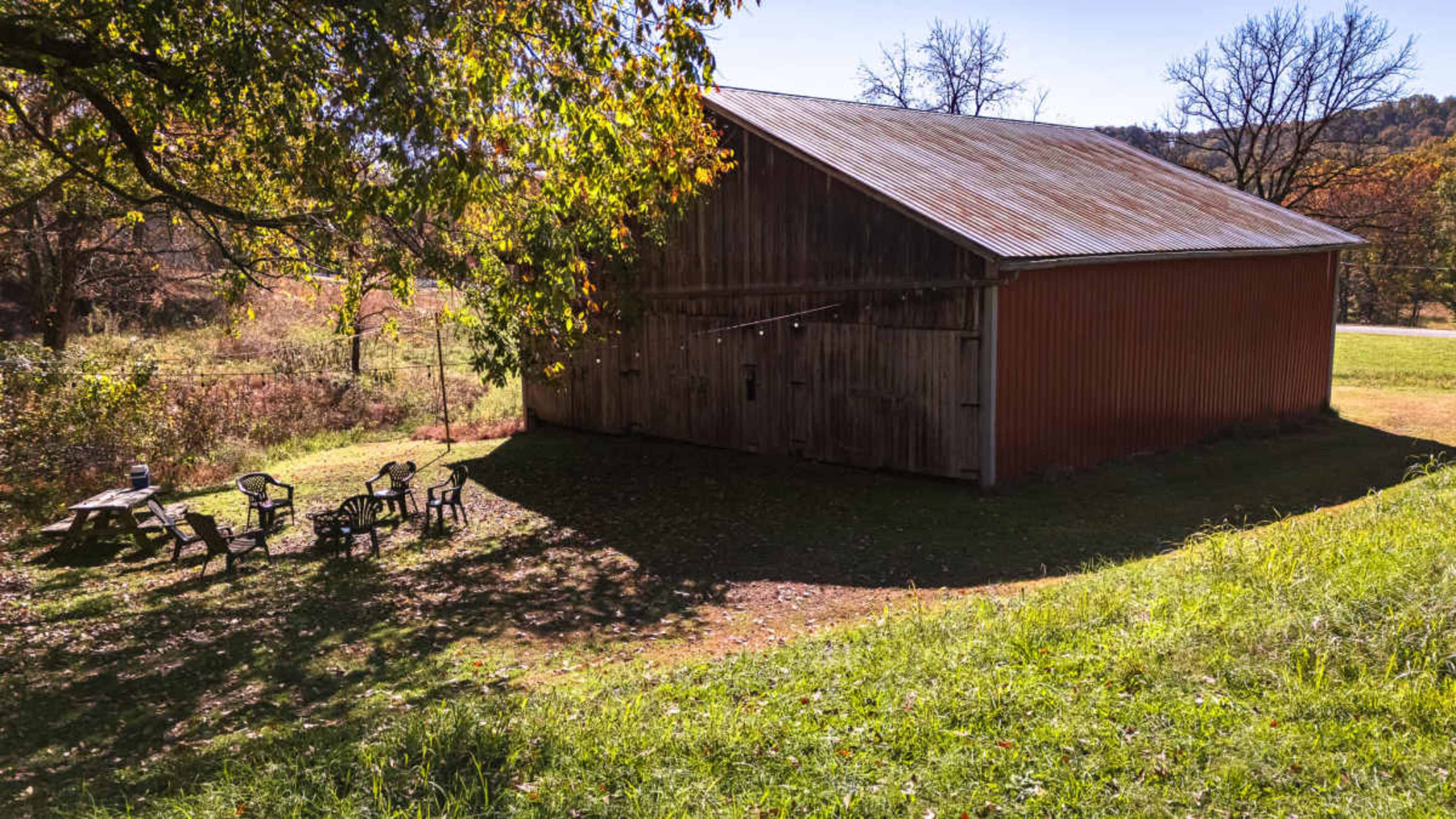 Charming Historic Barn Studio with Acres of Rolling Hay Meadows and Scenic Forested Upper Ridgeline Image in , Mount Pleasant, TN