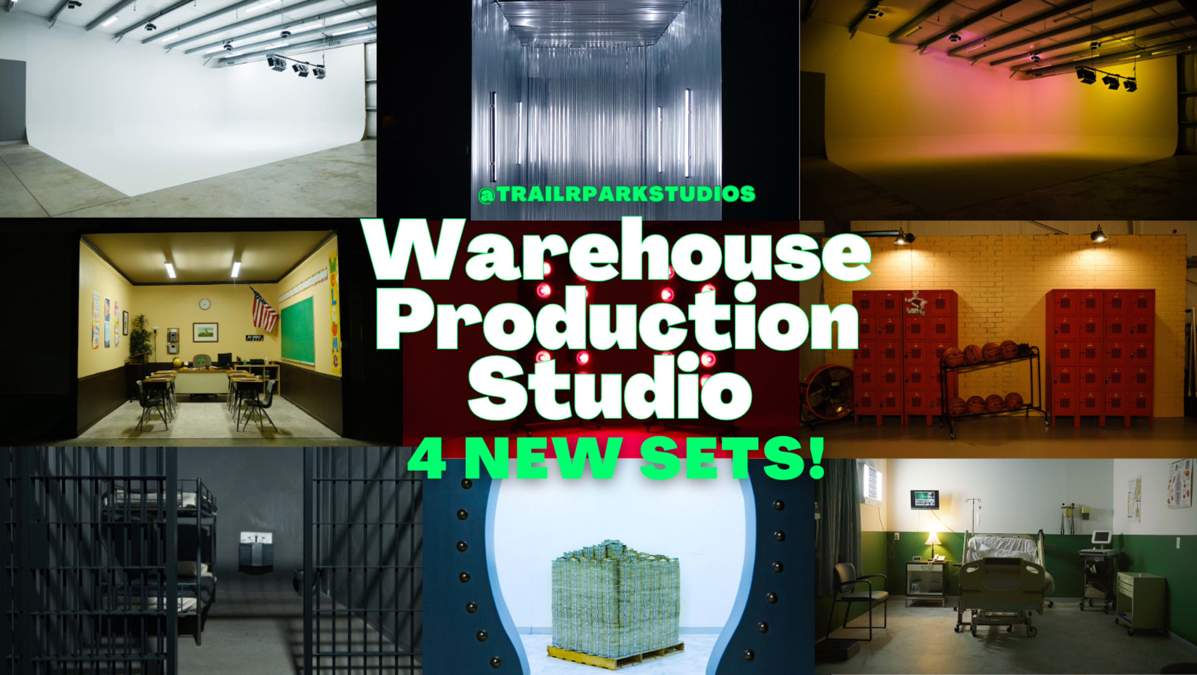 Trailr Park Studios | Multi-Set Warehouse | Lighting