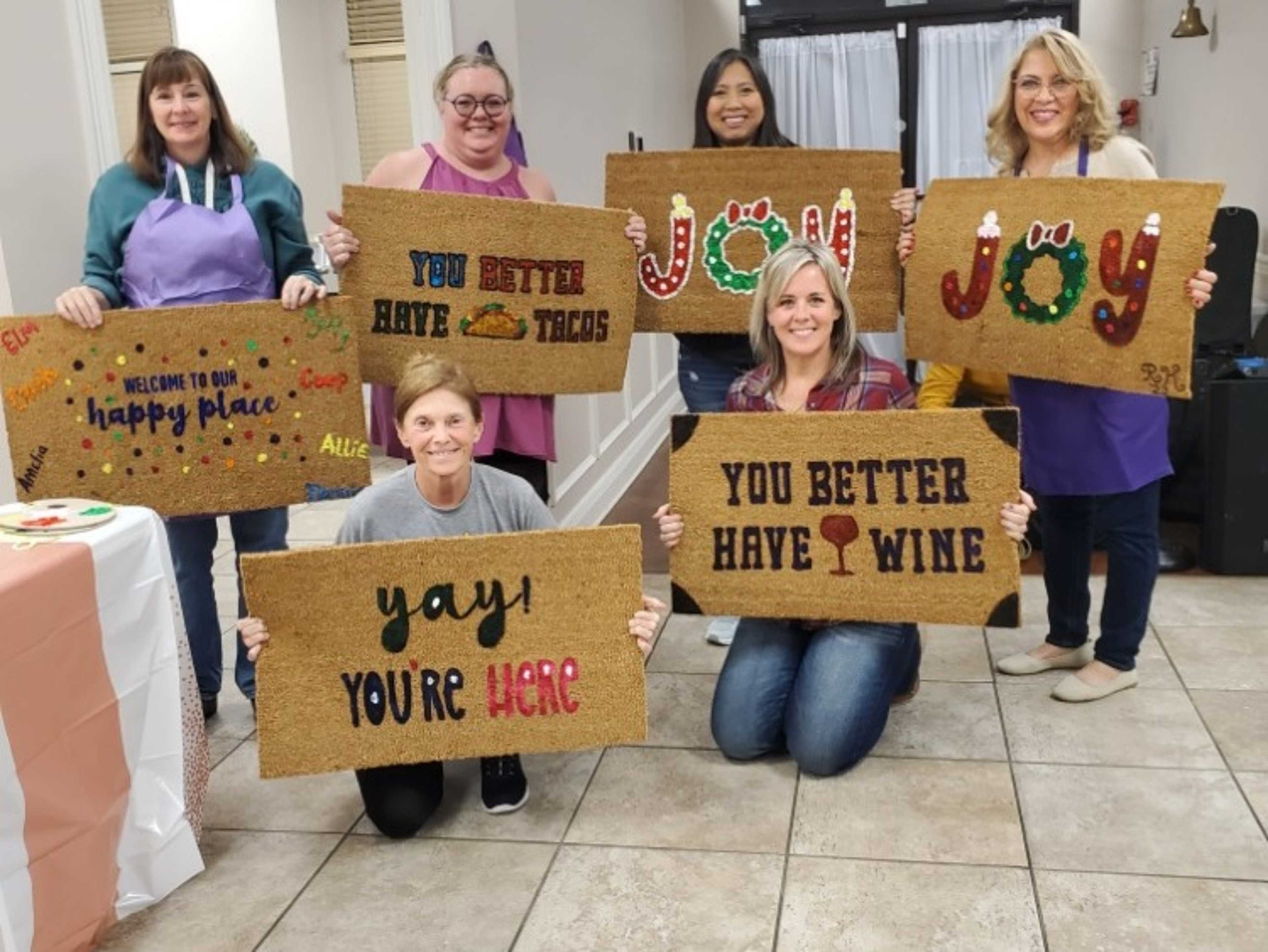 Group of 10 Private Doormat Paint Party 