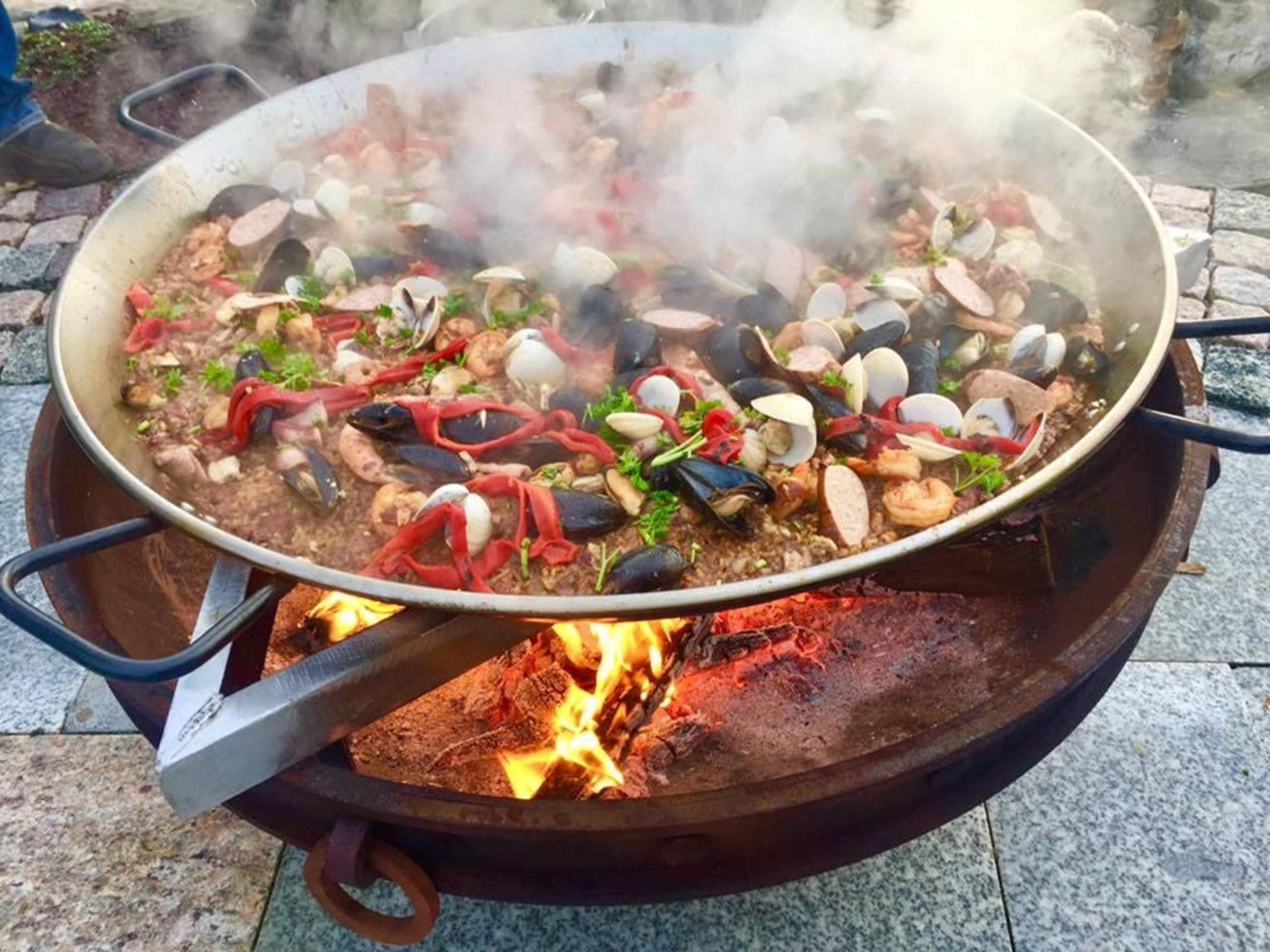 Fresh cooked Paella
