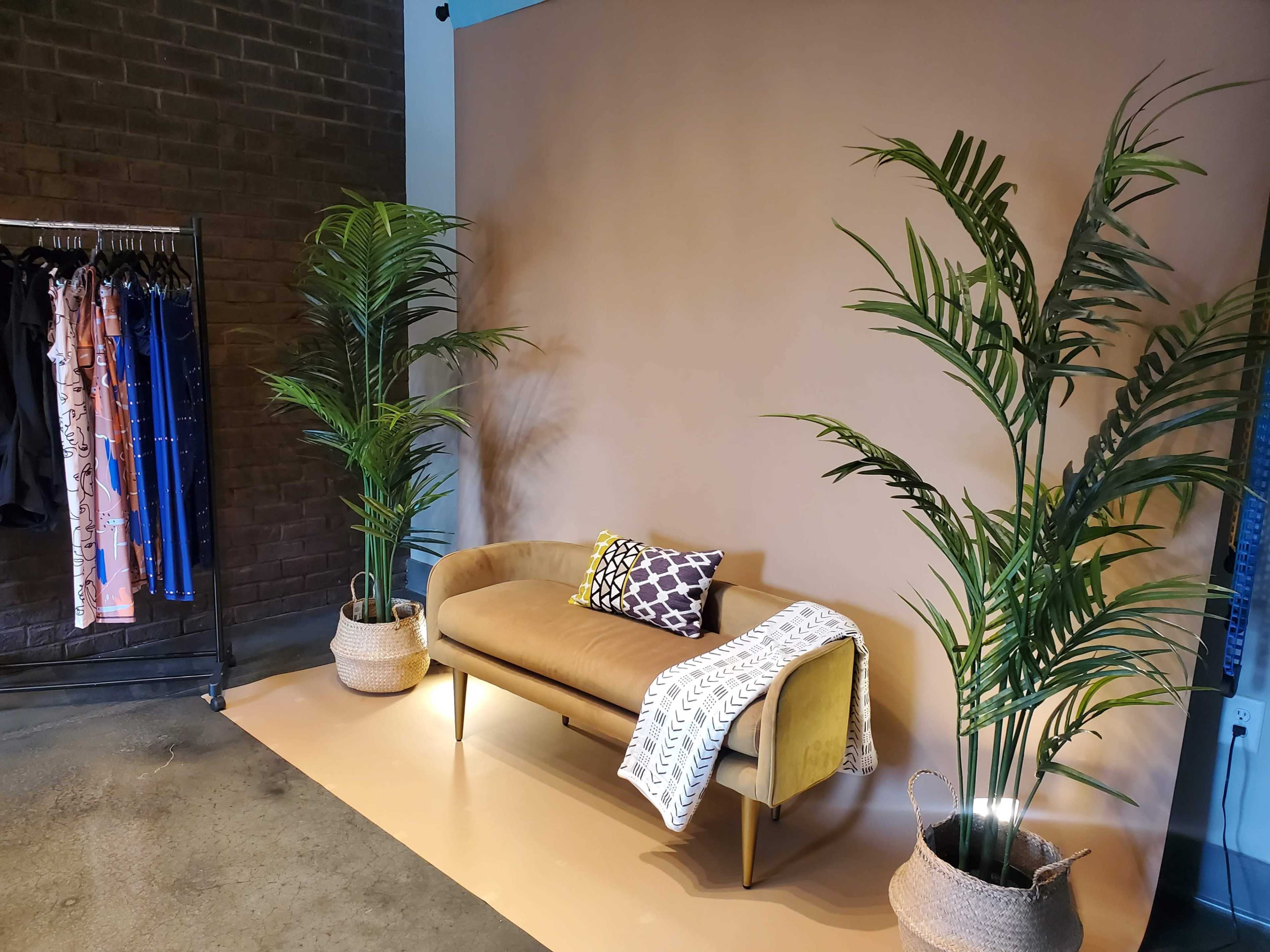 Intimate Sewing Studio with Industrial Machines & Photography Wall Image in Duluth, Duluth, GA