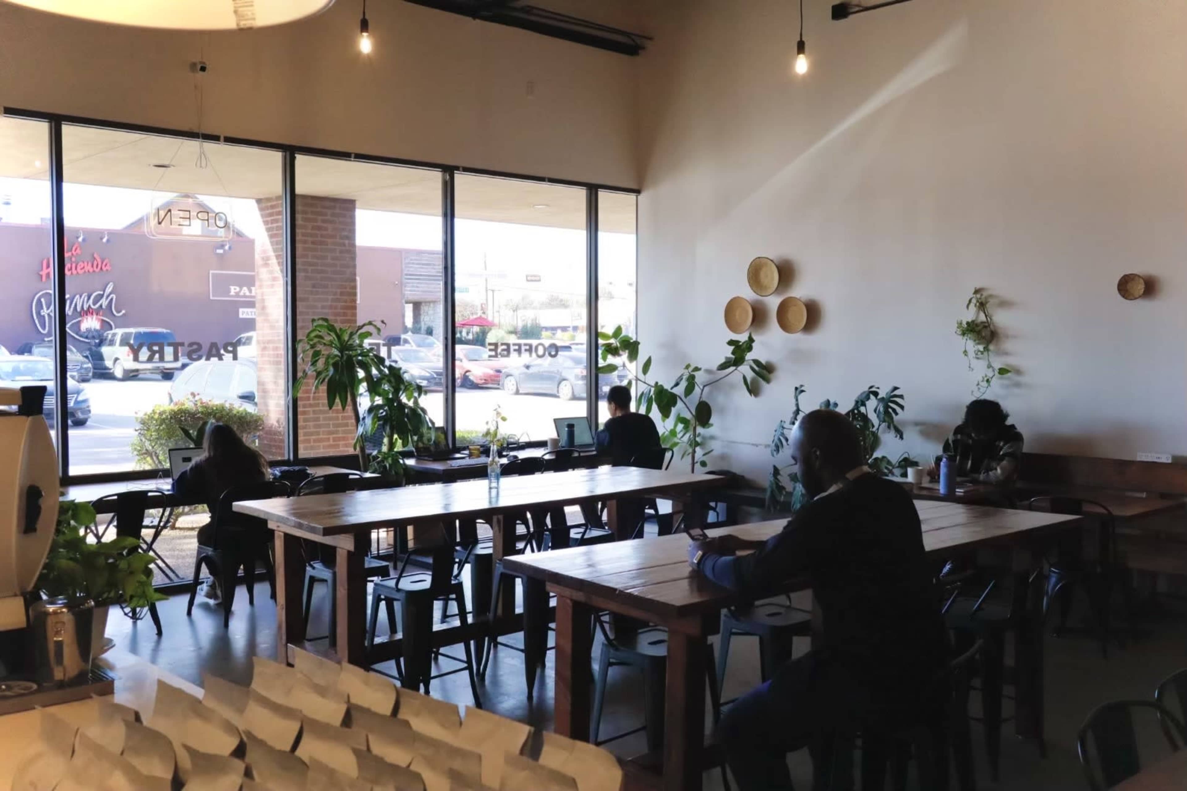 Spacious Coffee Shop & Roastery with Modern Industrial Interior Image in Far North Dallas, Dallas, TX