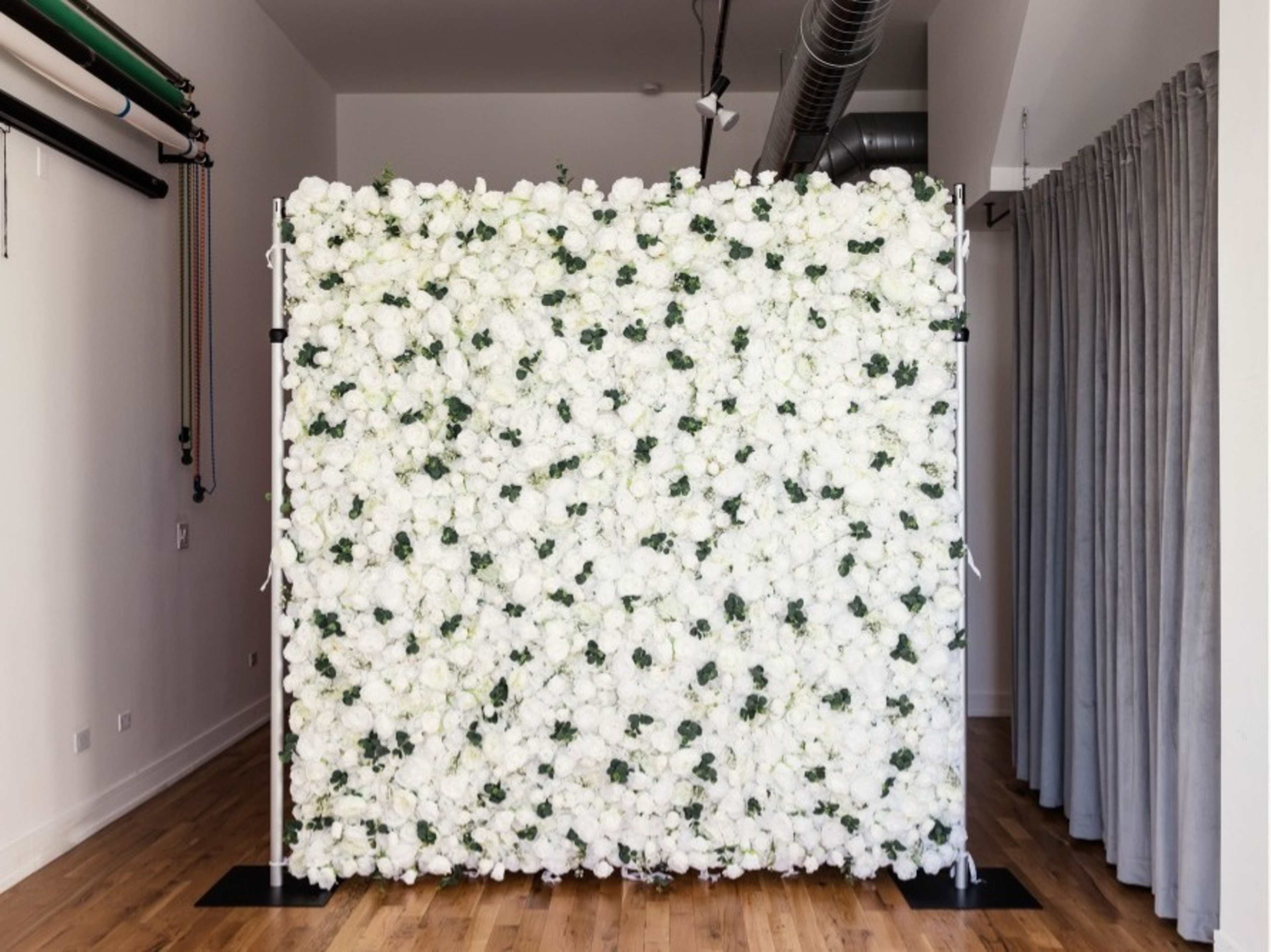 White Rose Flower Wall