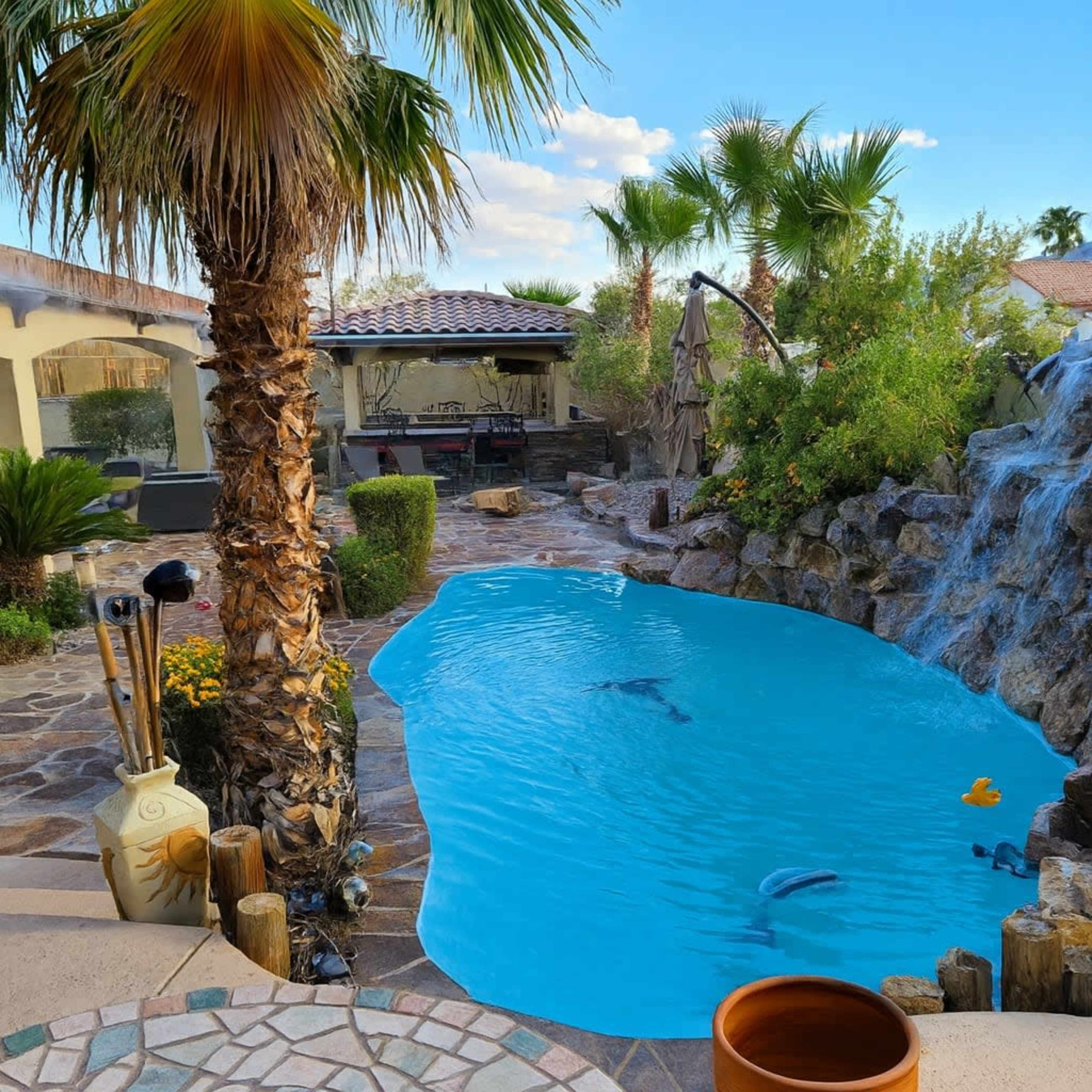 Backyard Oasis with Pool, Outdoor Kitchen & Basketball Court. Image in La Madre Foothills, Las Vegas, NV