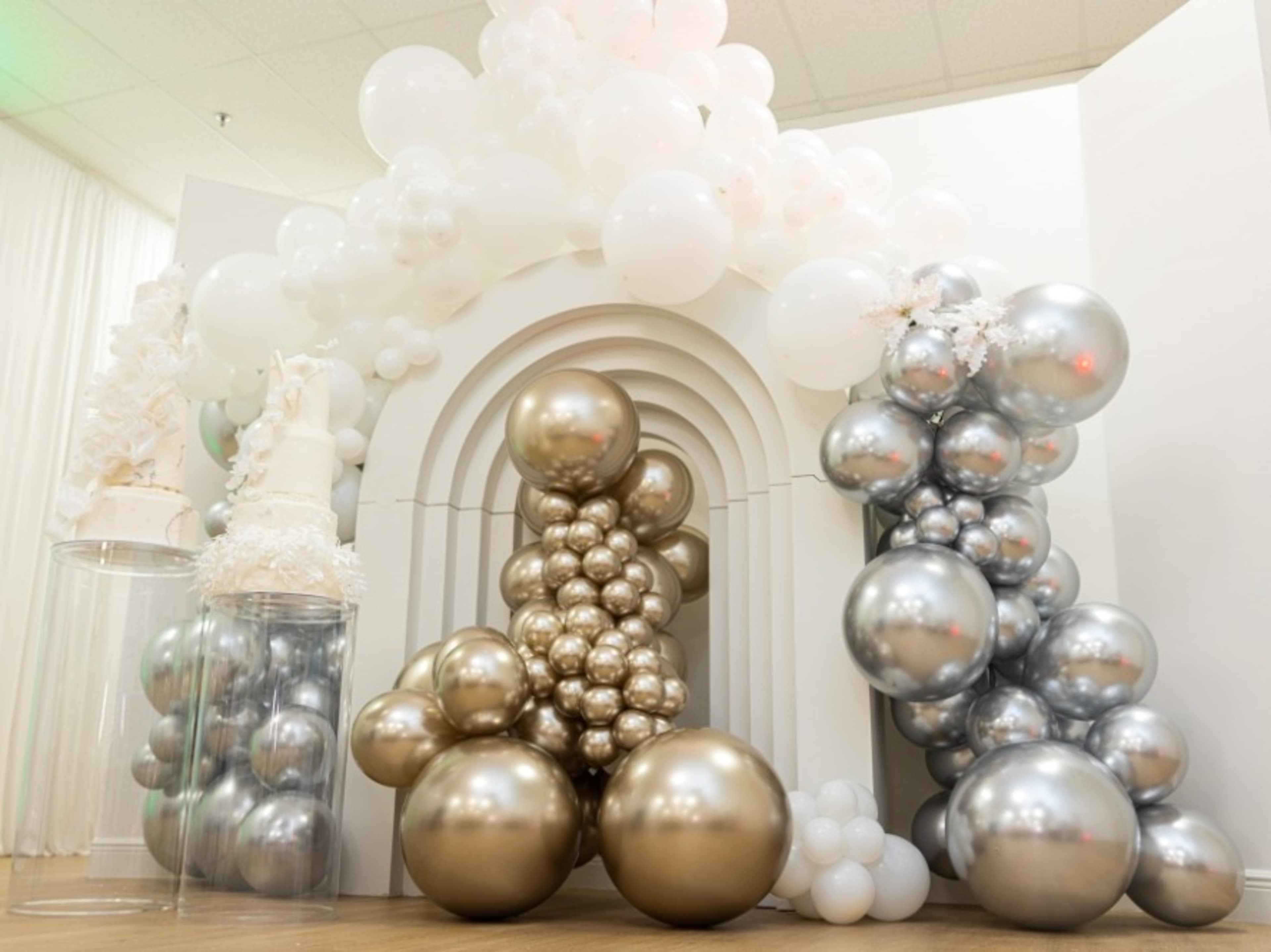 1 Backdrop with 8ft Balloon Garland