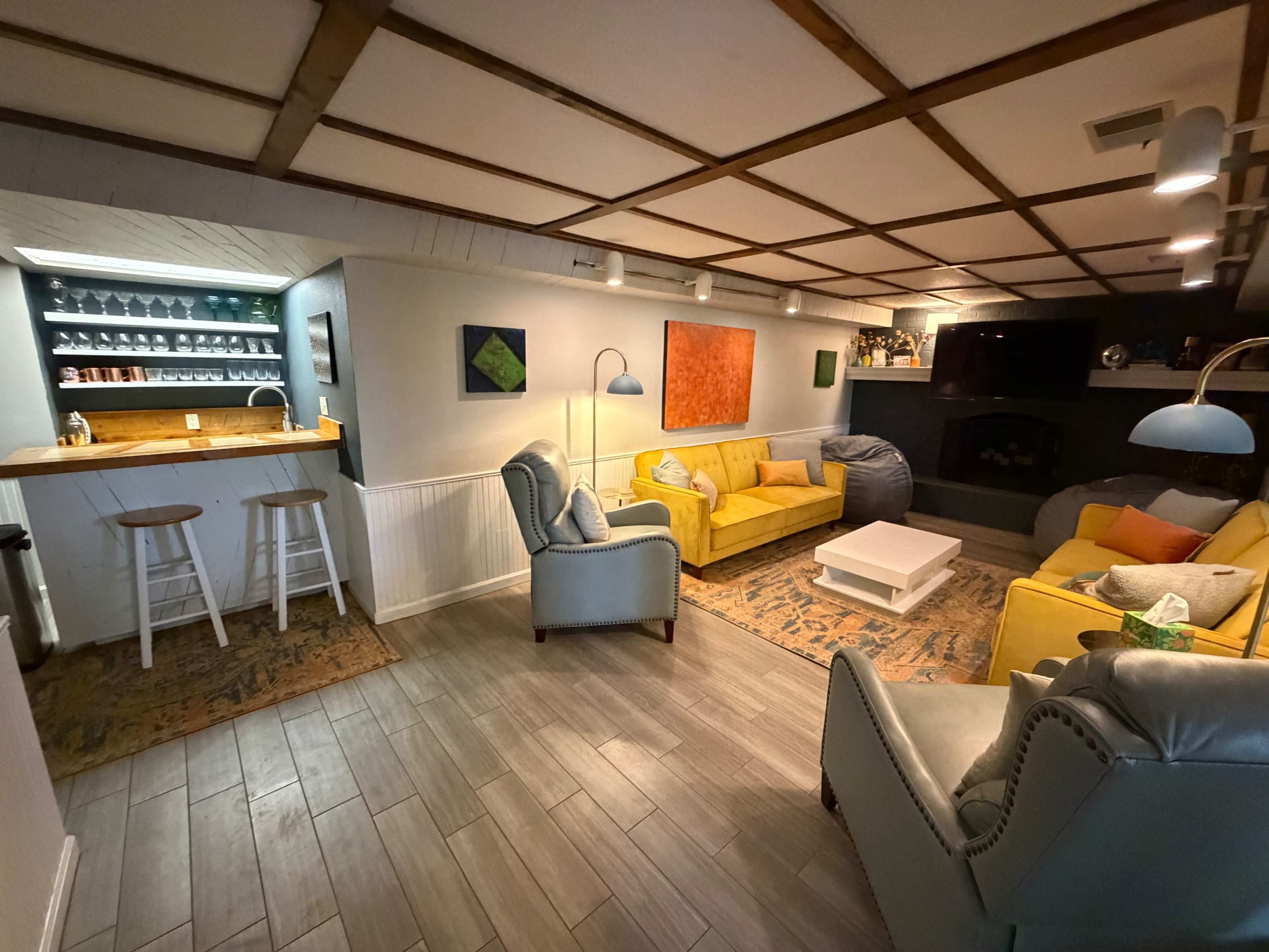 Creative 1,100 Sq Ft Retreat with Skylights, Dual Lounges, Bar, Outdoor Patio, and Private Entry Image in Green Mountain, Lakewood, CO