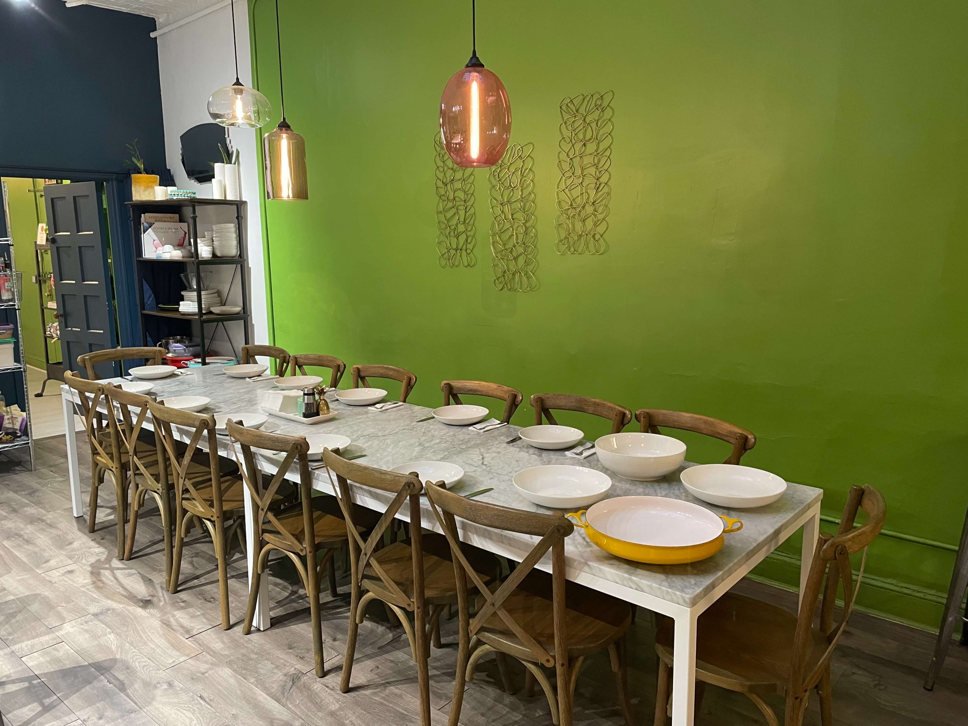 Bright, Modern SoHo Loft with Chef's Kitchen with Marble Dining Table for 14 Image in Little Italy, New York, NY