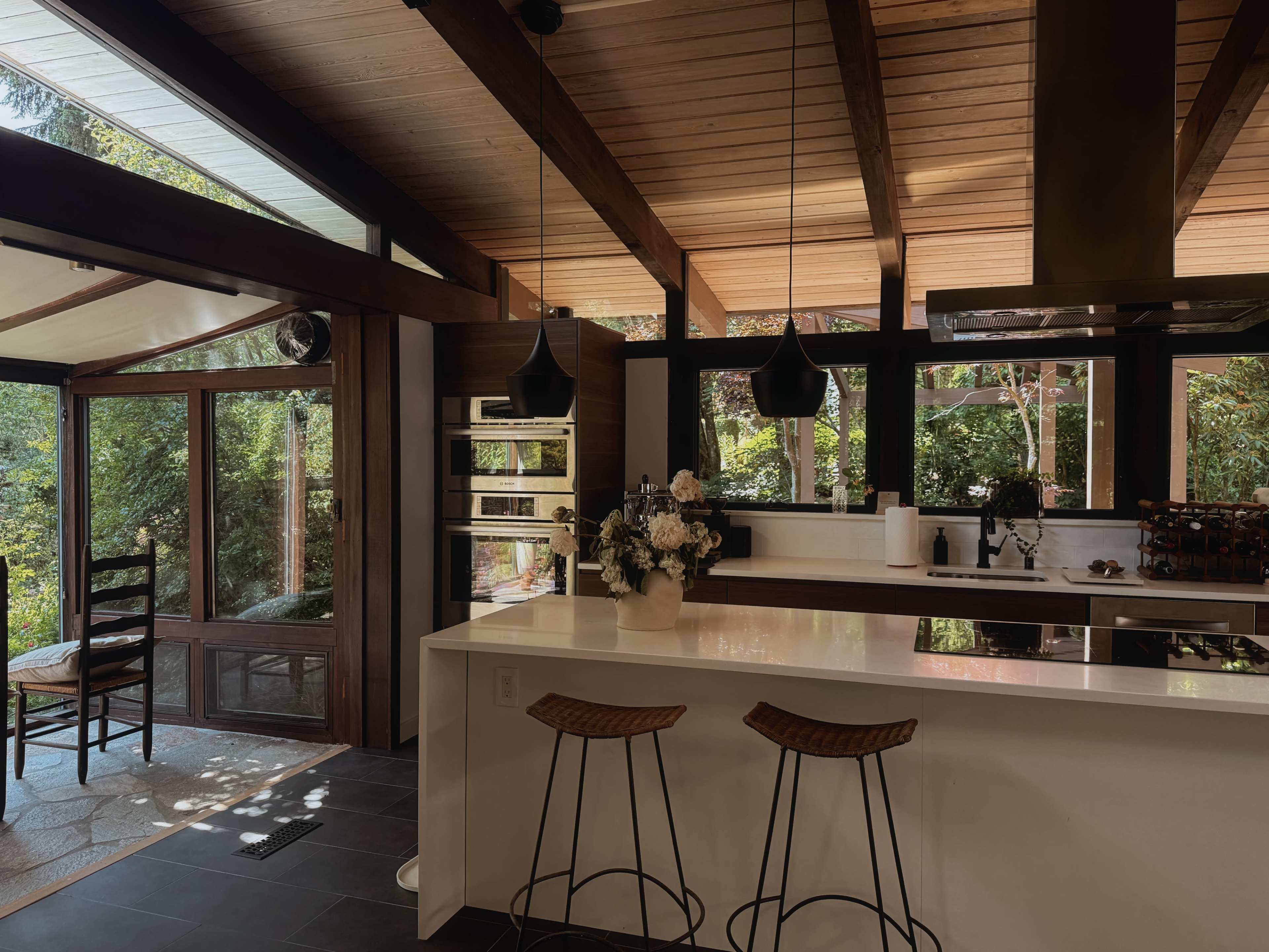 Secluded Midcentury Modern in Lush PNW with Water Access Image in Normandy Park, Normandy Park, WA