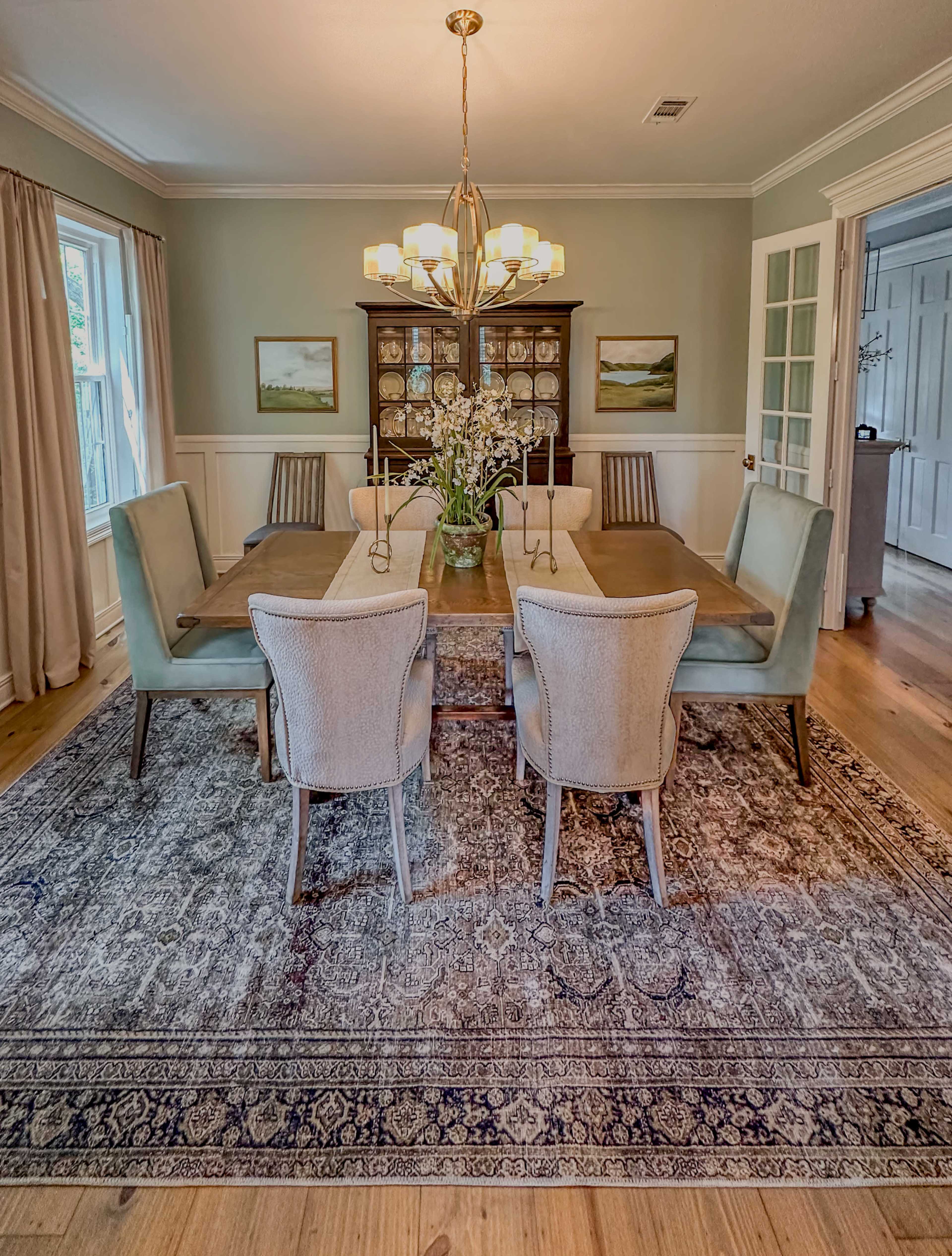 Enchanting, charming, sprawling county estate with a colonial exterior. Gorgeous patios and seating areas including fire places and pit. Image in Fairview, Fairview, TX