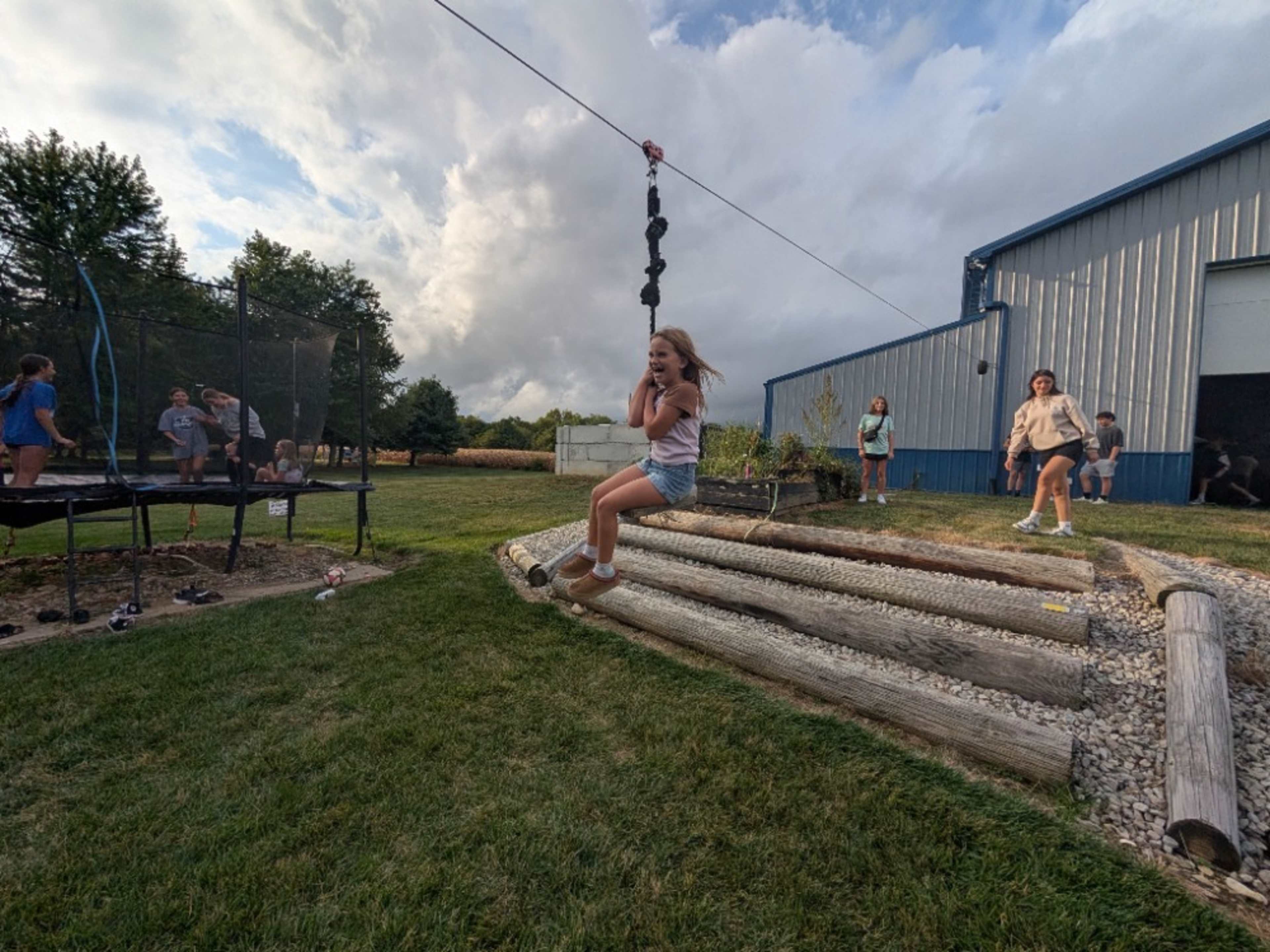 Trampoline and Zip Line