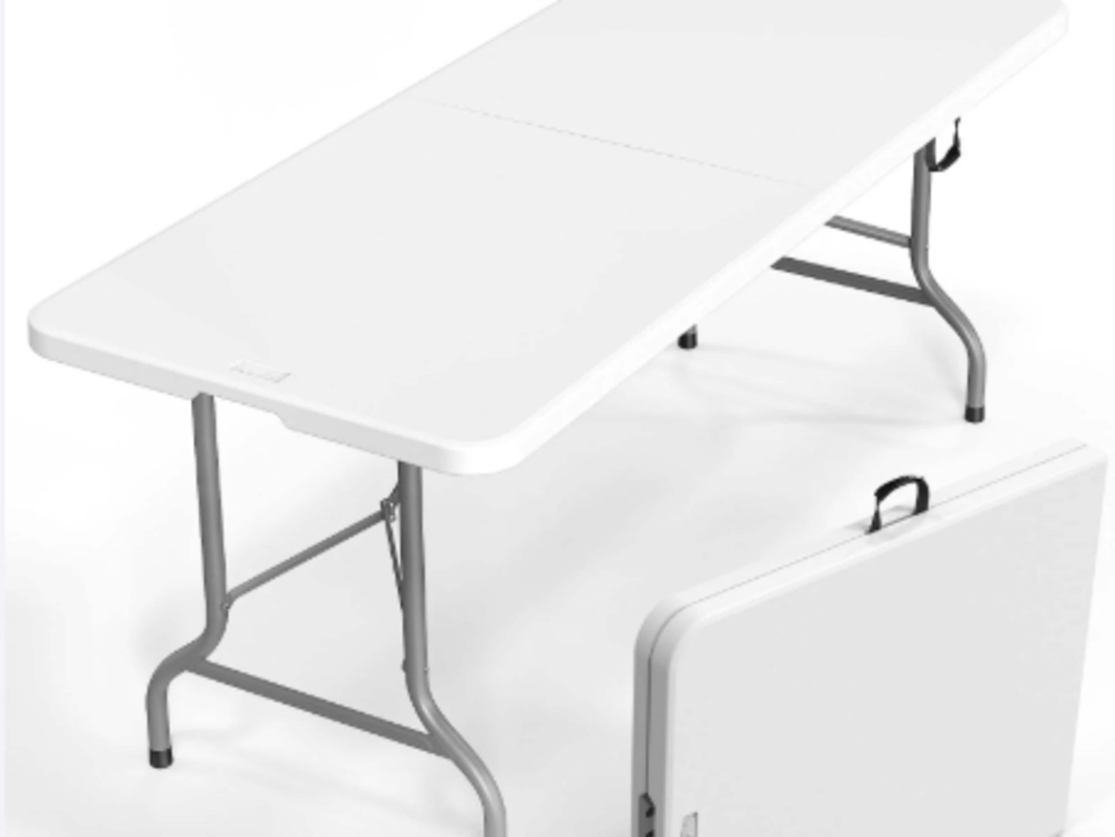 6 FT Folding Portable Plastic Long Table with Carr