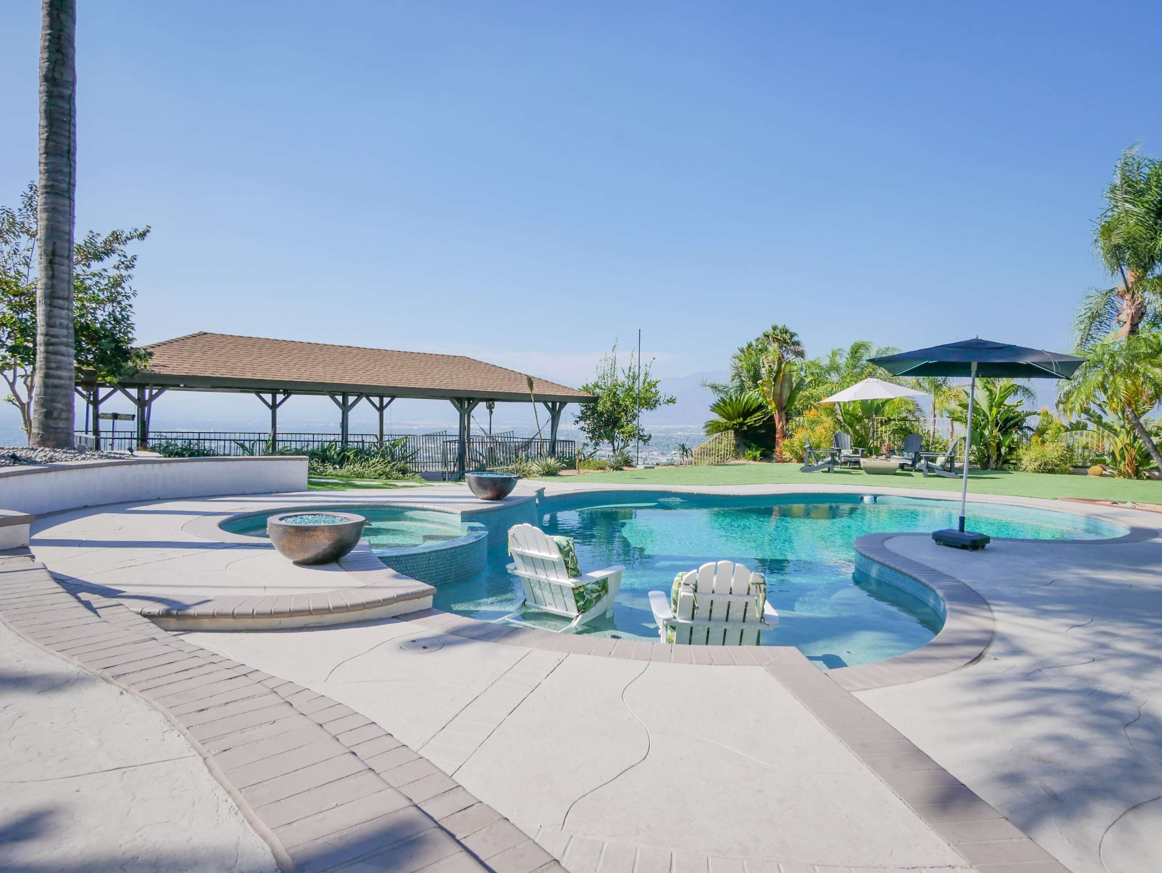 Luxury Hilltop Resort Style Backyard With Deluxe Airstream Image in West Covina, West Covina, CA