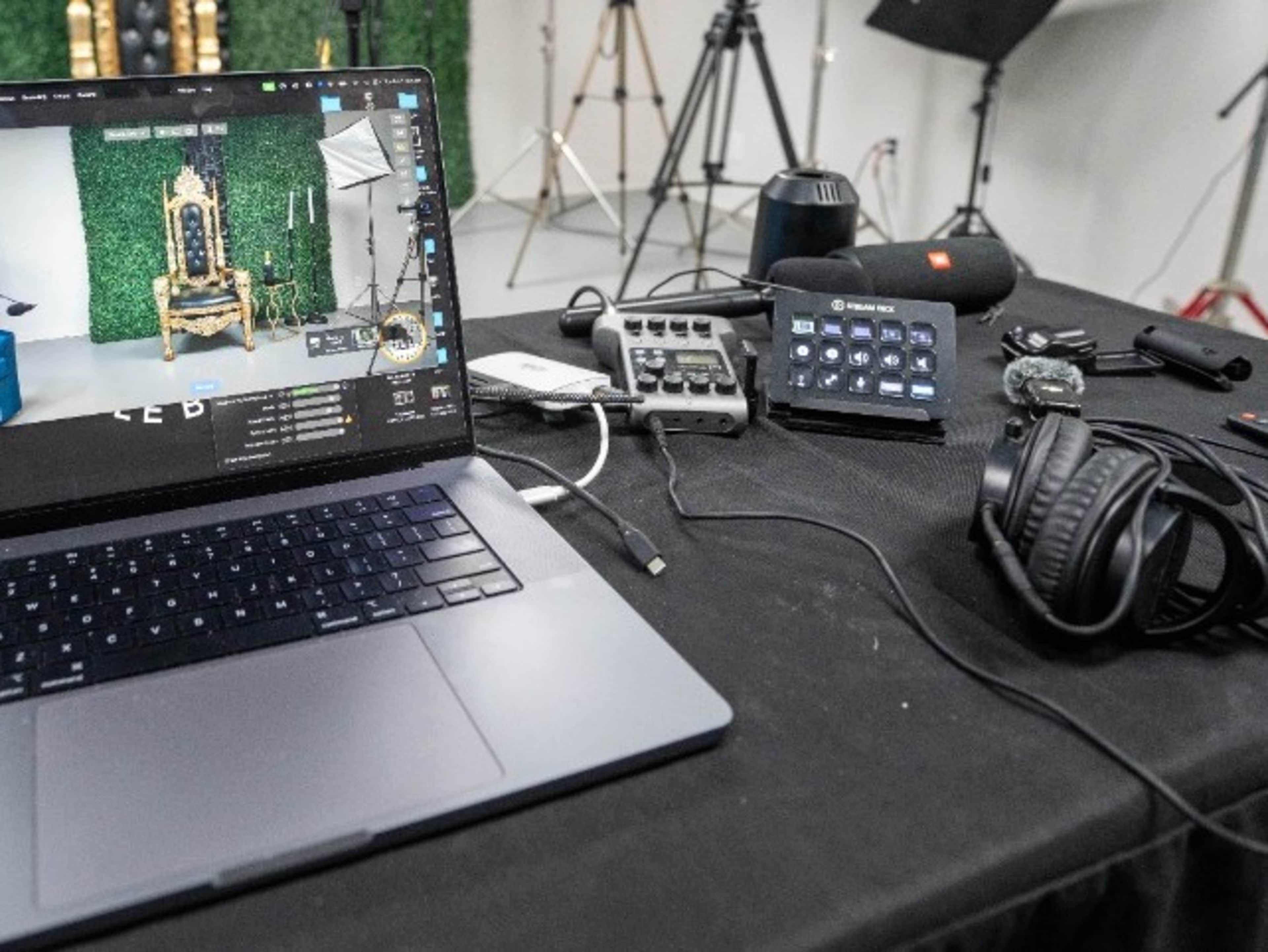 Engineer with 3 Camera Setup