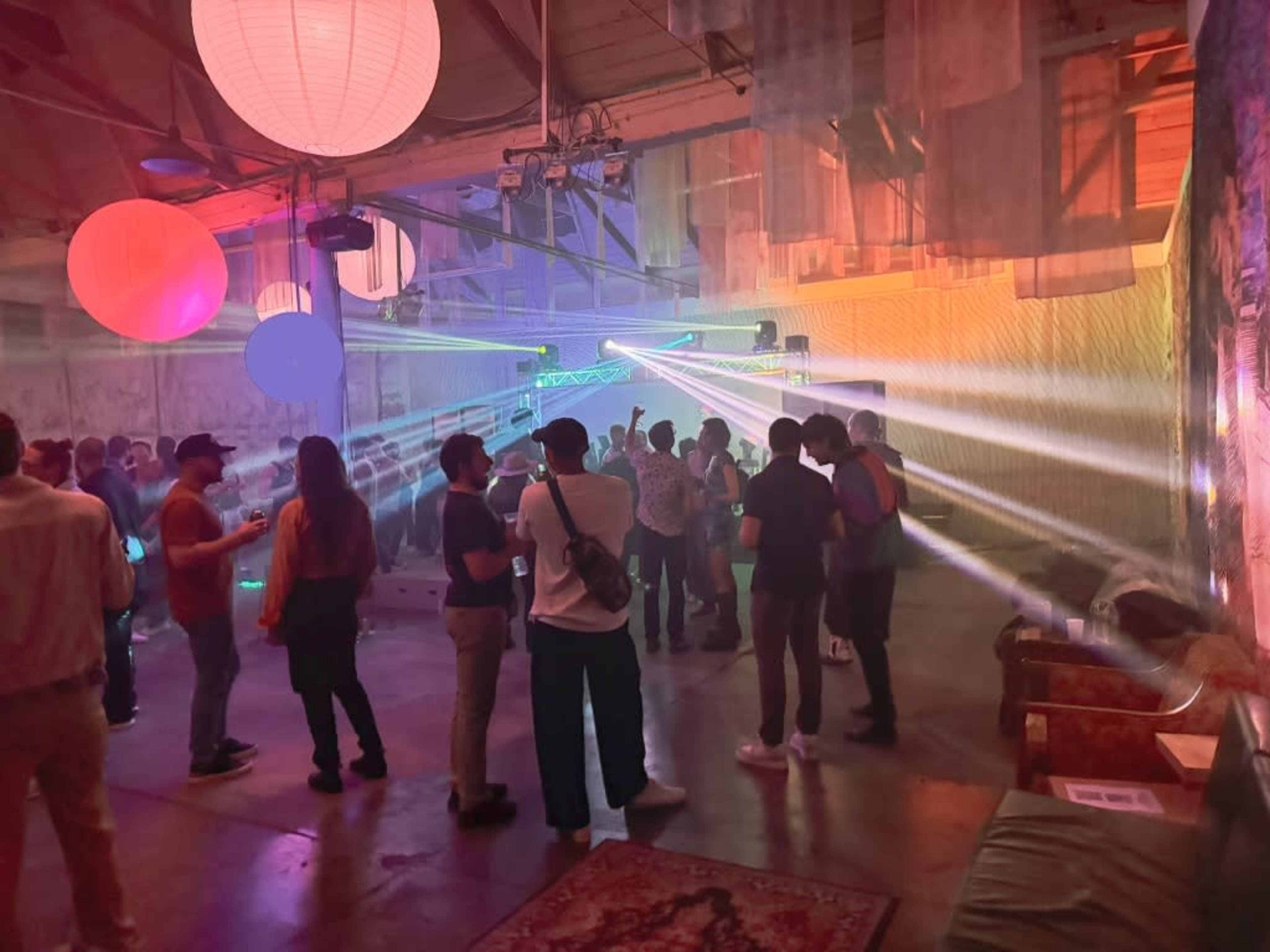 Enchanting Warehouse Space with Dreamy Lighting & Artistic Vibe Image in East Peralta, Oakland, CA