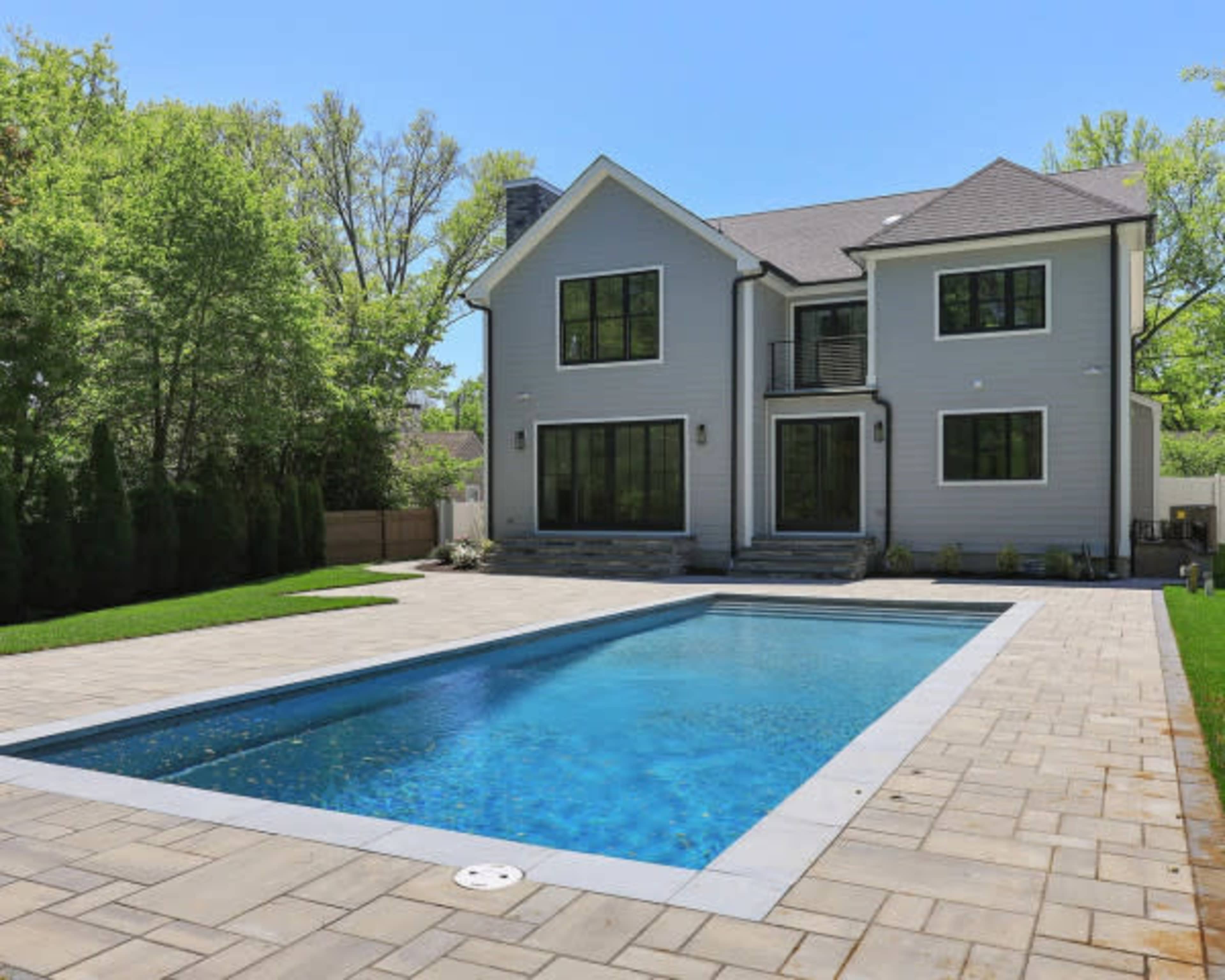 Custom built suburban home with park and pond view Image in Westfield, Westfield, NJ