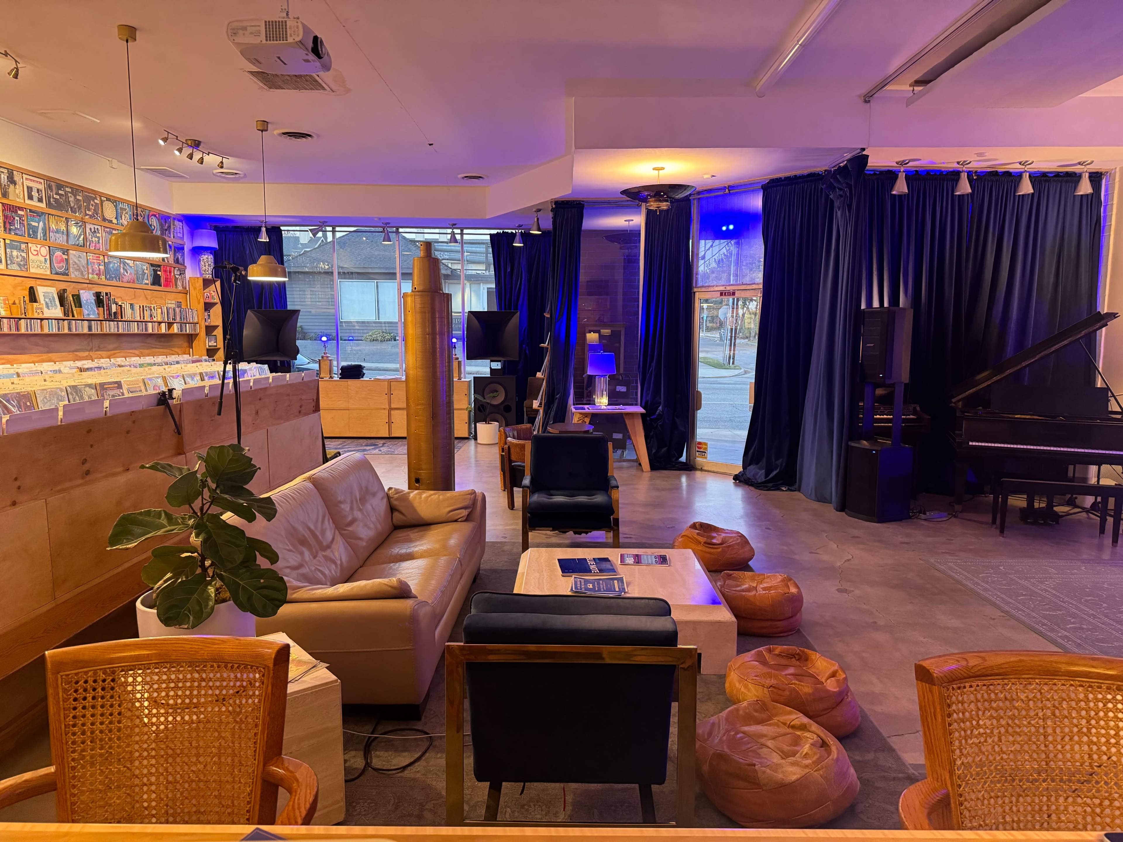 Record store and live performance event space/venue, baby grand piano, beautiful Image in Catalina Villas, Pasadena, CA